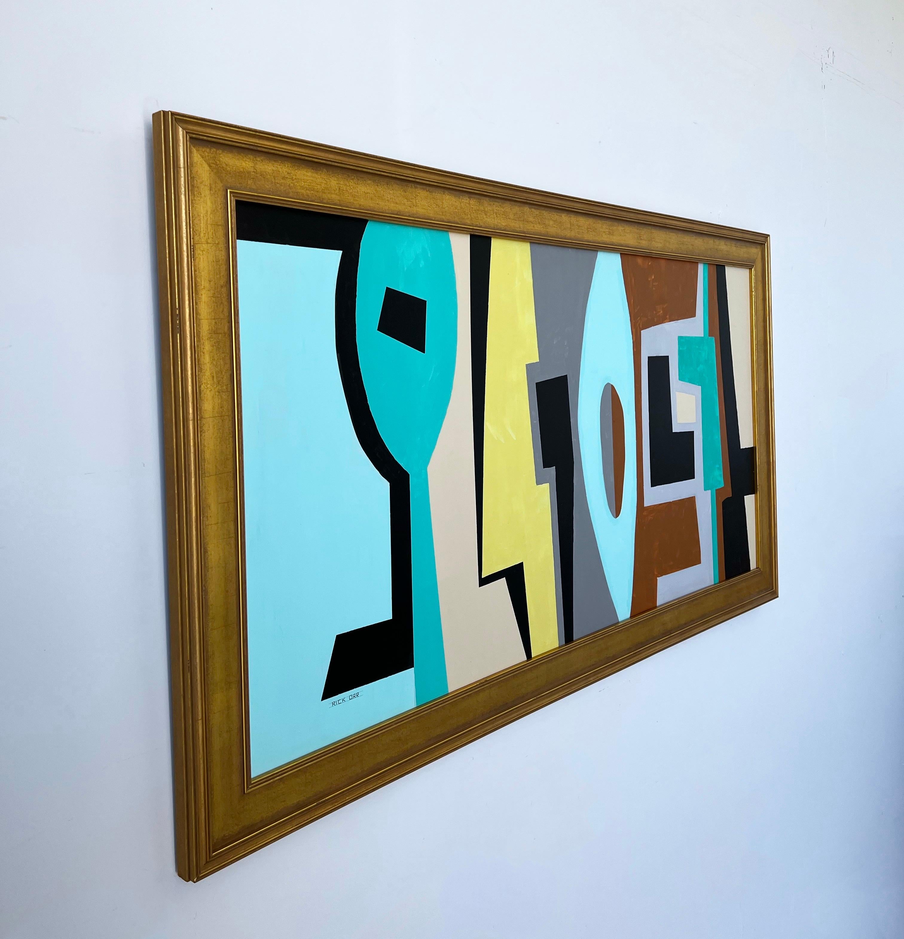 Moderne Acrylique abstraite originale sur panneau de Rick Orr en vente