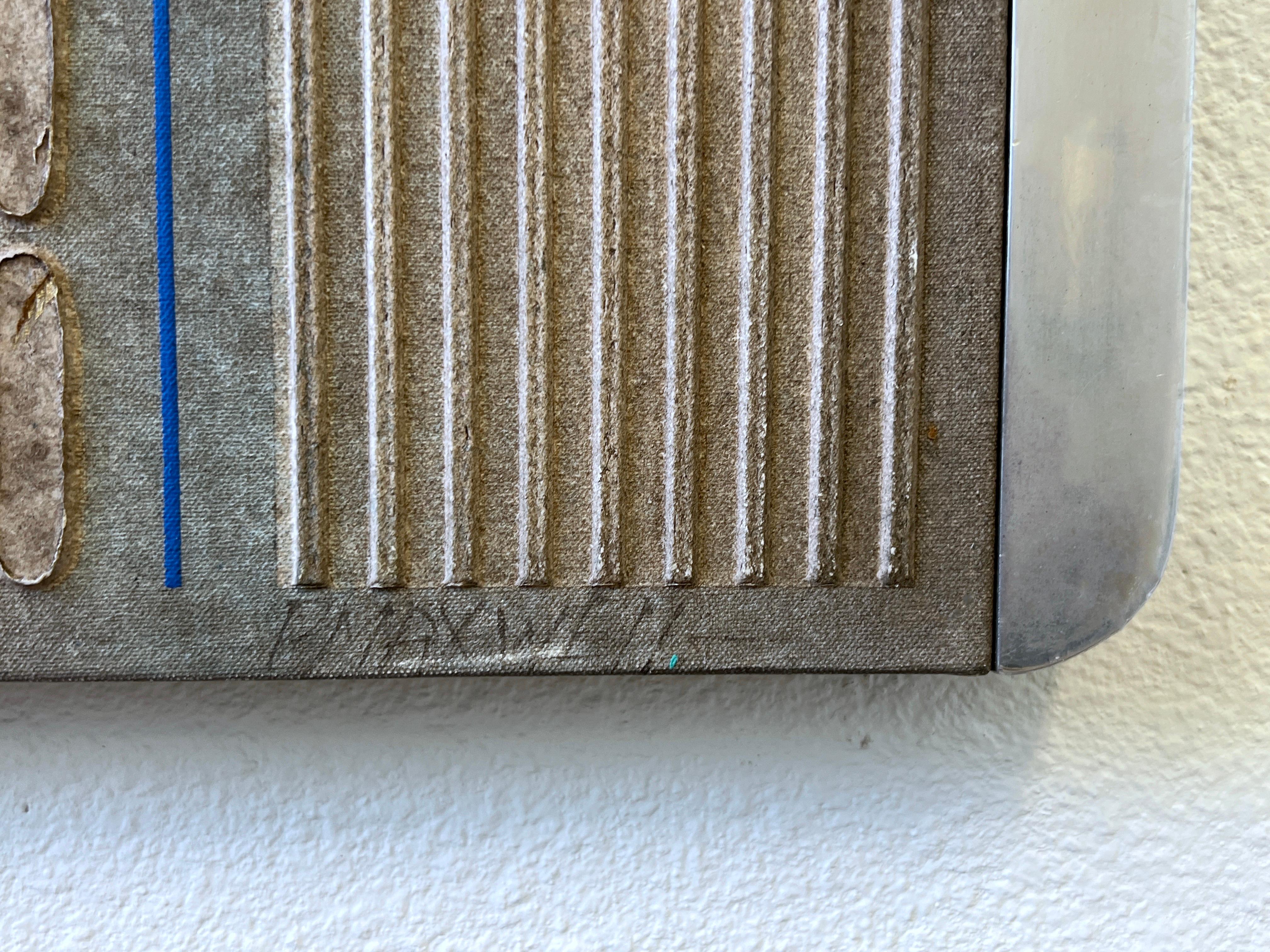 Aluminum Original Abstract Acrylic on Canvas Painting by Paul Maxwell