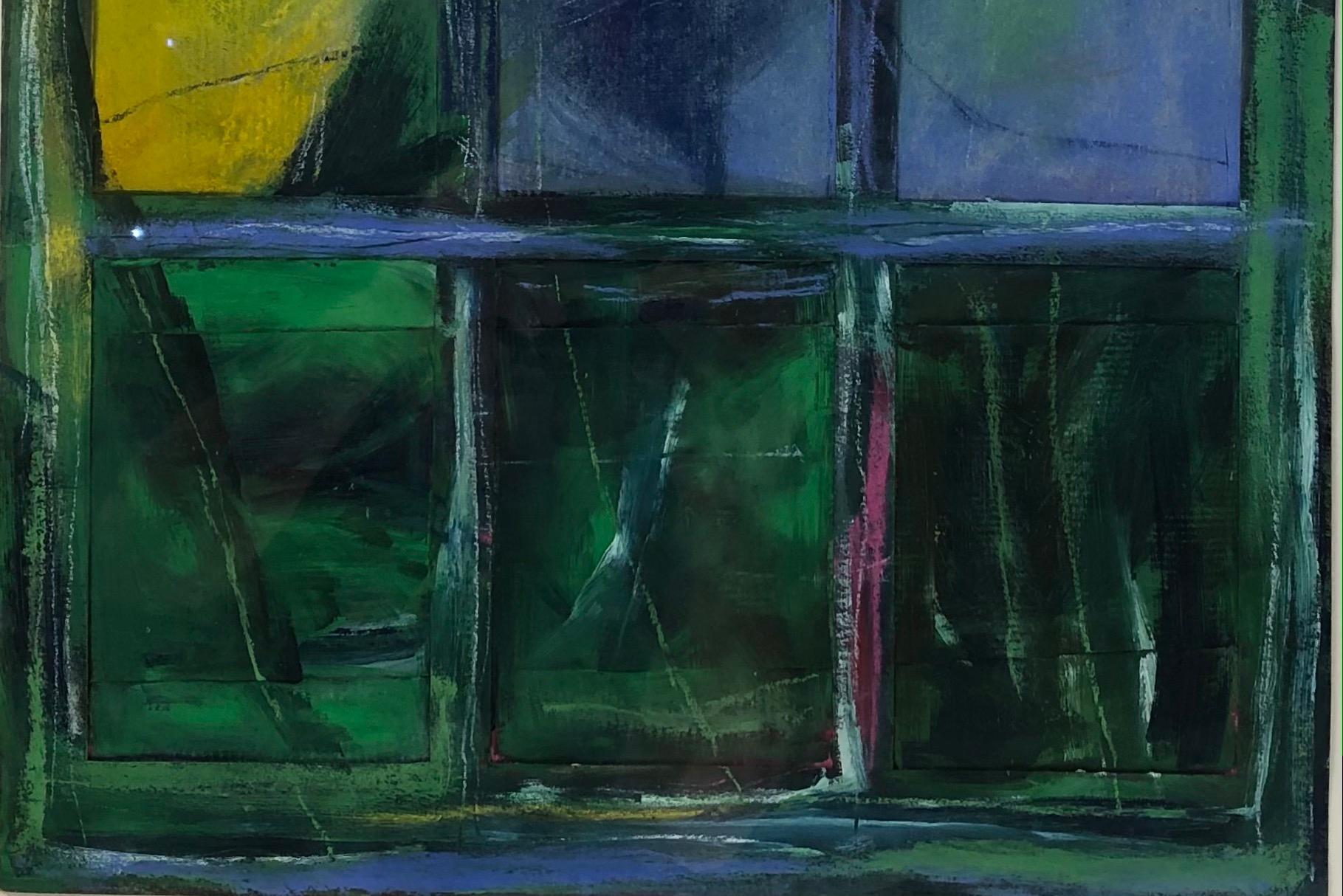 Original abstrakte Komposition von C. Azuelos, Imaginäres Fenster (Moderne der Mitte des Jahrhunderts) im Angebot