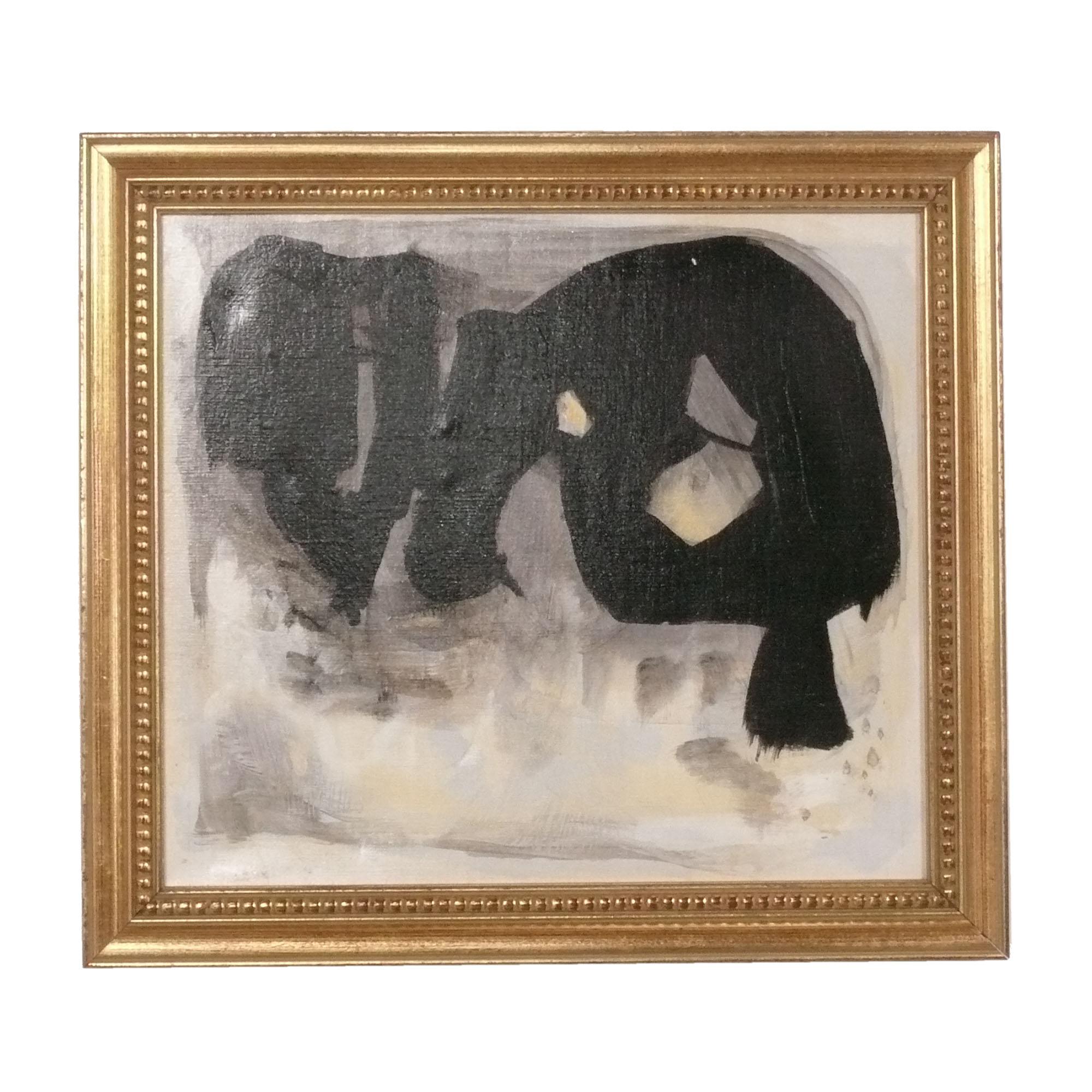 Peintures expressionnistes abstraites originales, signées MJ McConnell, Américain, vers les années 1980. Le prix est de 550 dollars l'unité ou de 1500 dollars pour le groupe de trois. Elles sont exécutées à l'huile sur toile et sont encadrées dans