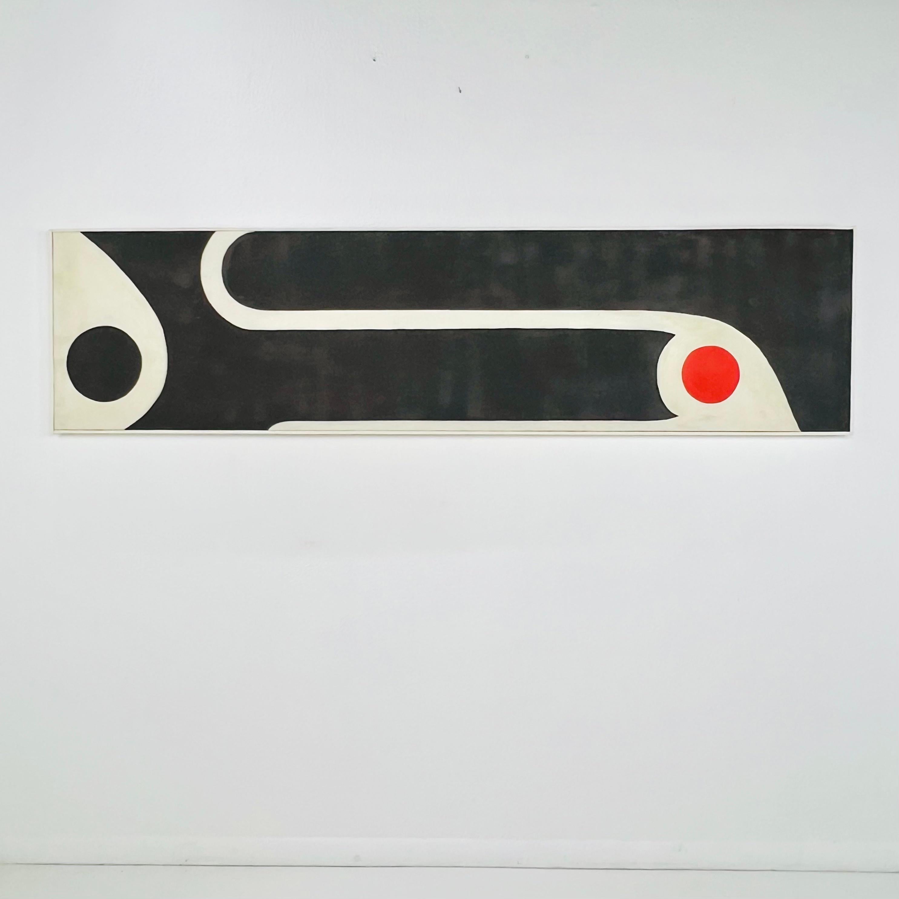 Mid-Century Modern Original Abstract Mid Century Acrylic Painting