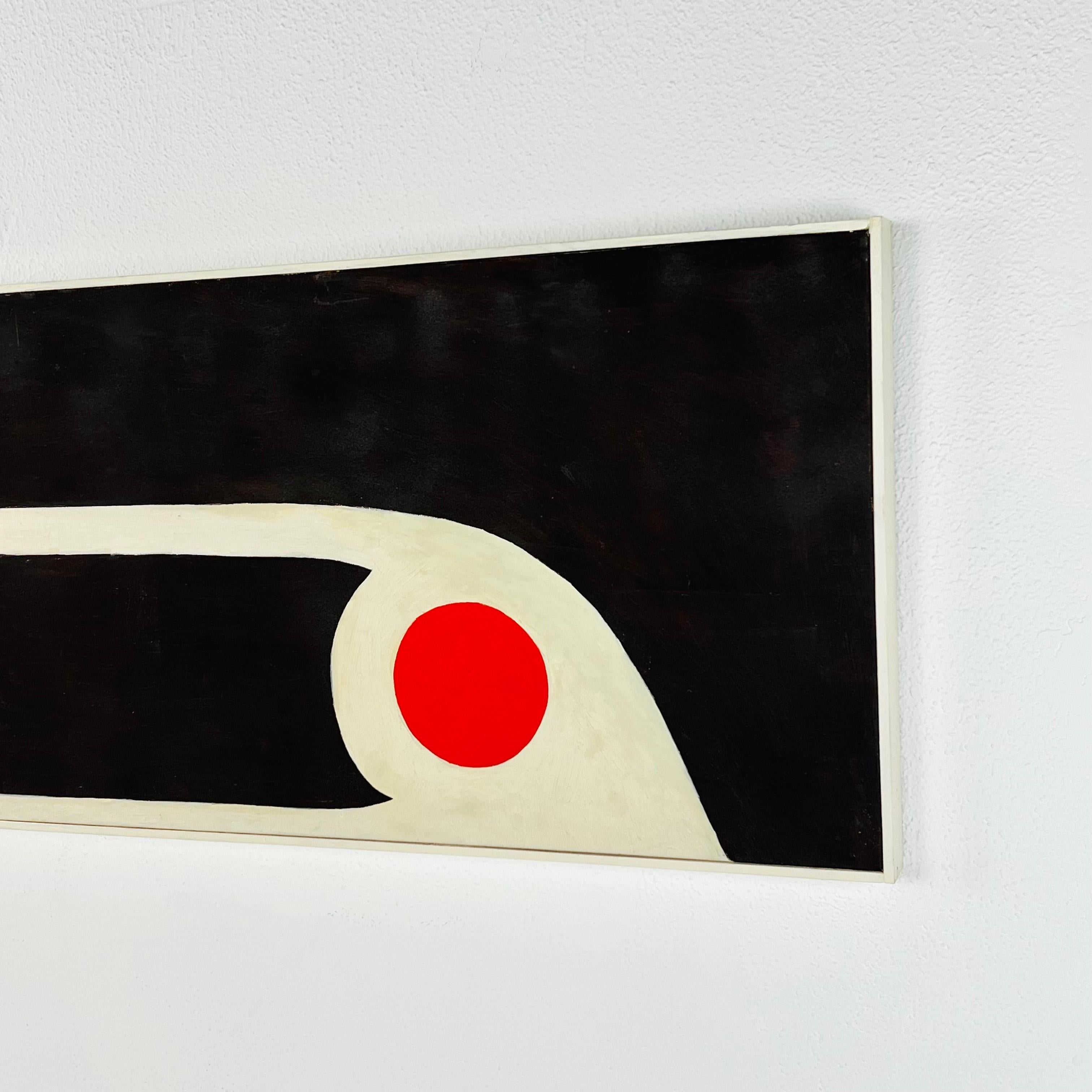 Original Abstract Mid Century Acrylic Painting In Good Condition In Dallas, TX