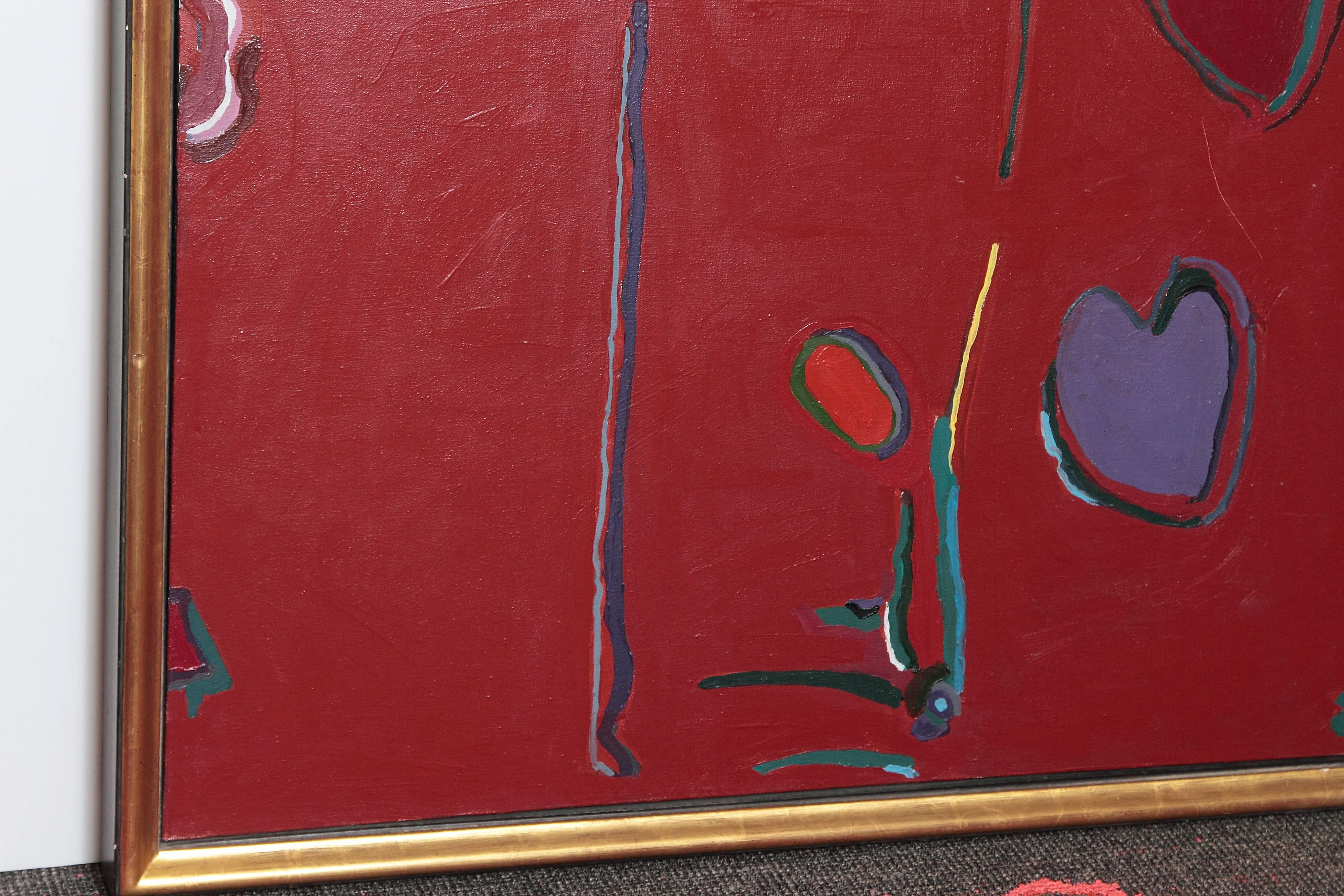 XXI secolo e contemporaneo Pittura ad olio astratta originale su tela, 