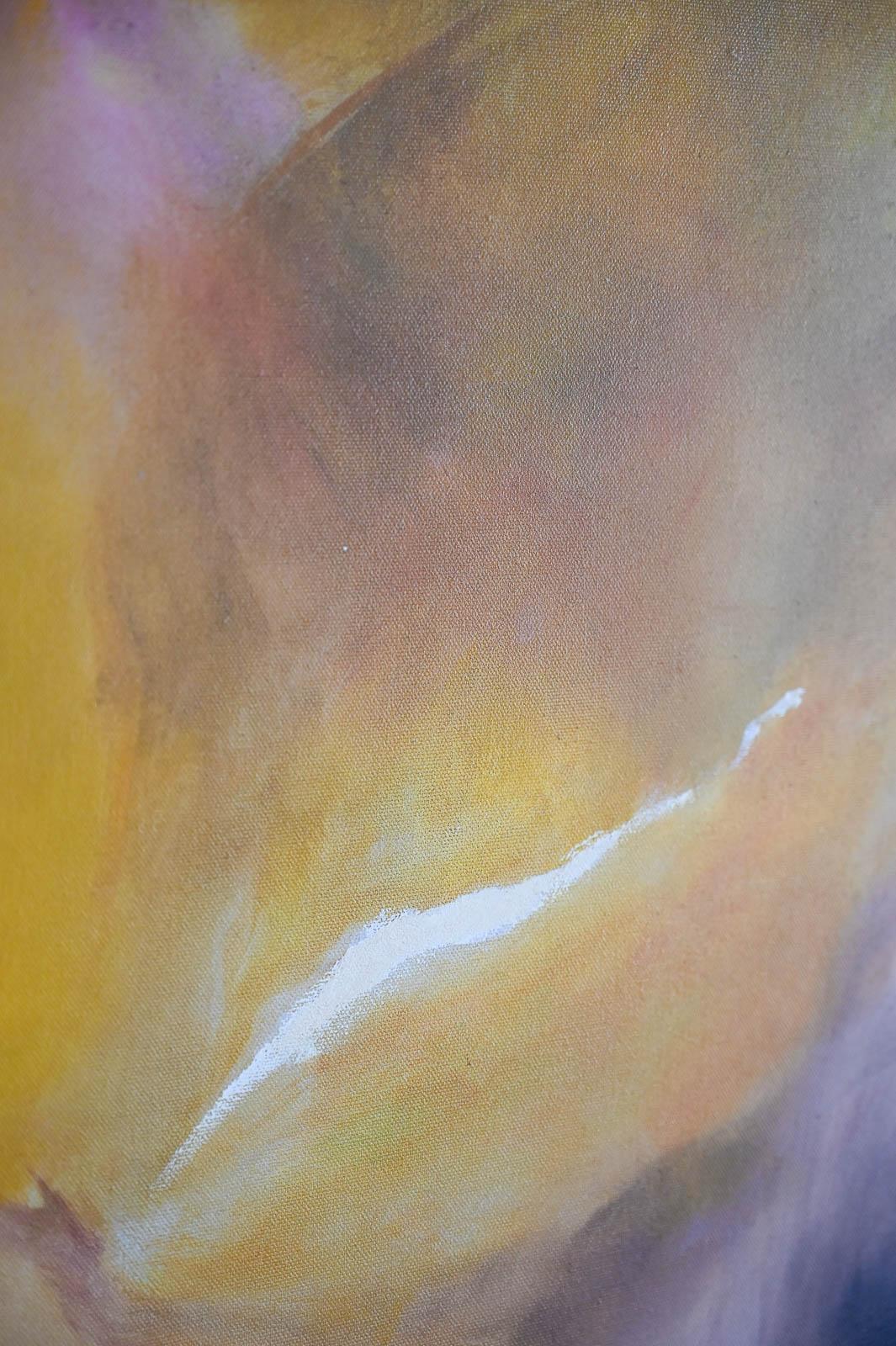 Original Abstract on Canvas by Evelyn Benson, ca. 1965 2