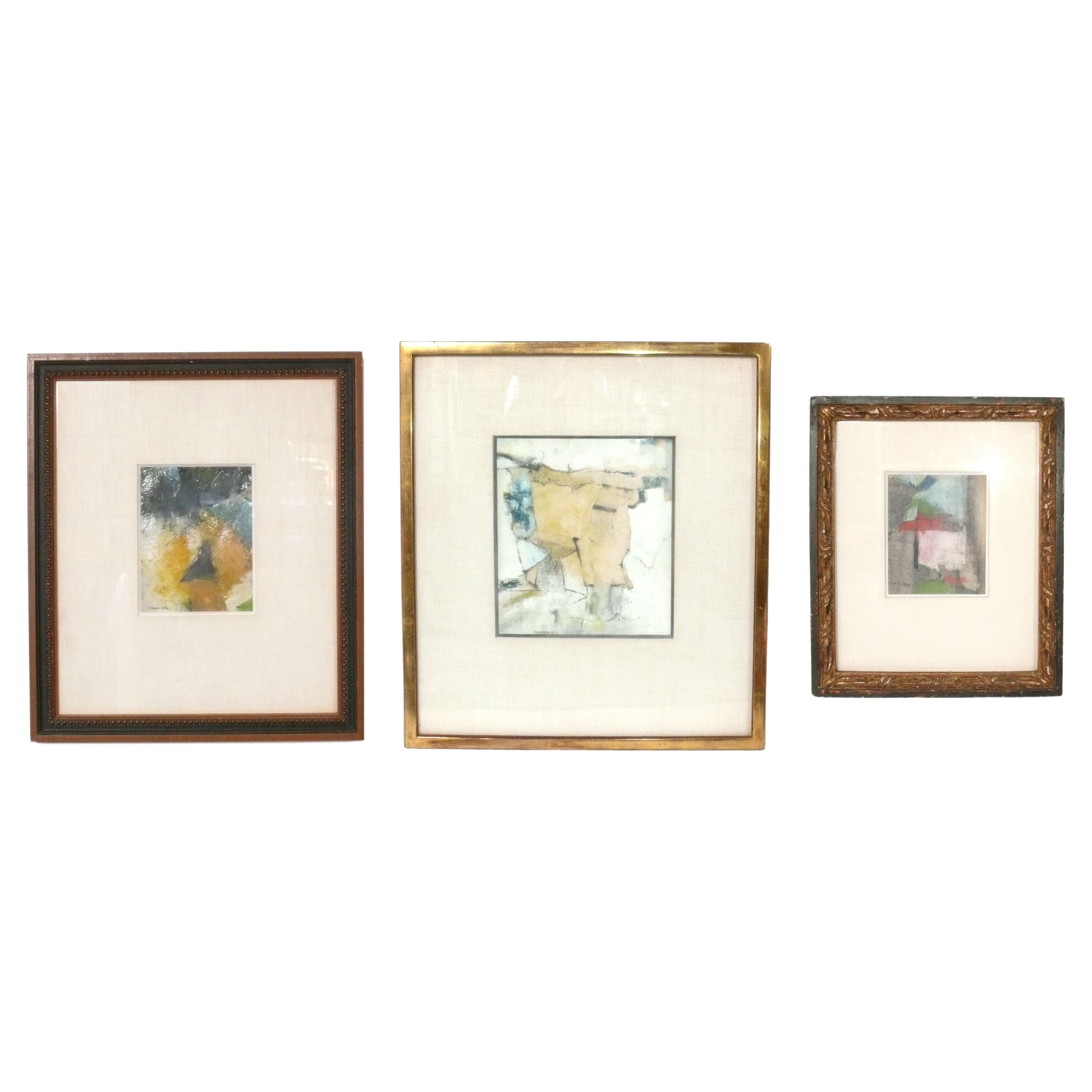 Original Abstract Paintings by Frank Roth Mid Century Modern Art