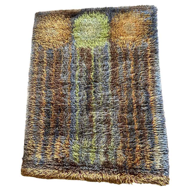 Finnish Wool Rya Rug 1960's at 1stDibs | finnish rya rugs