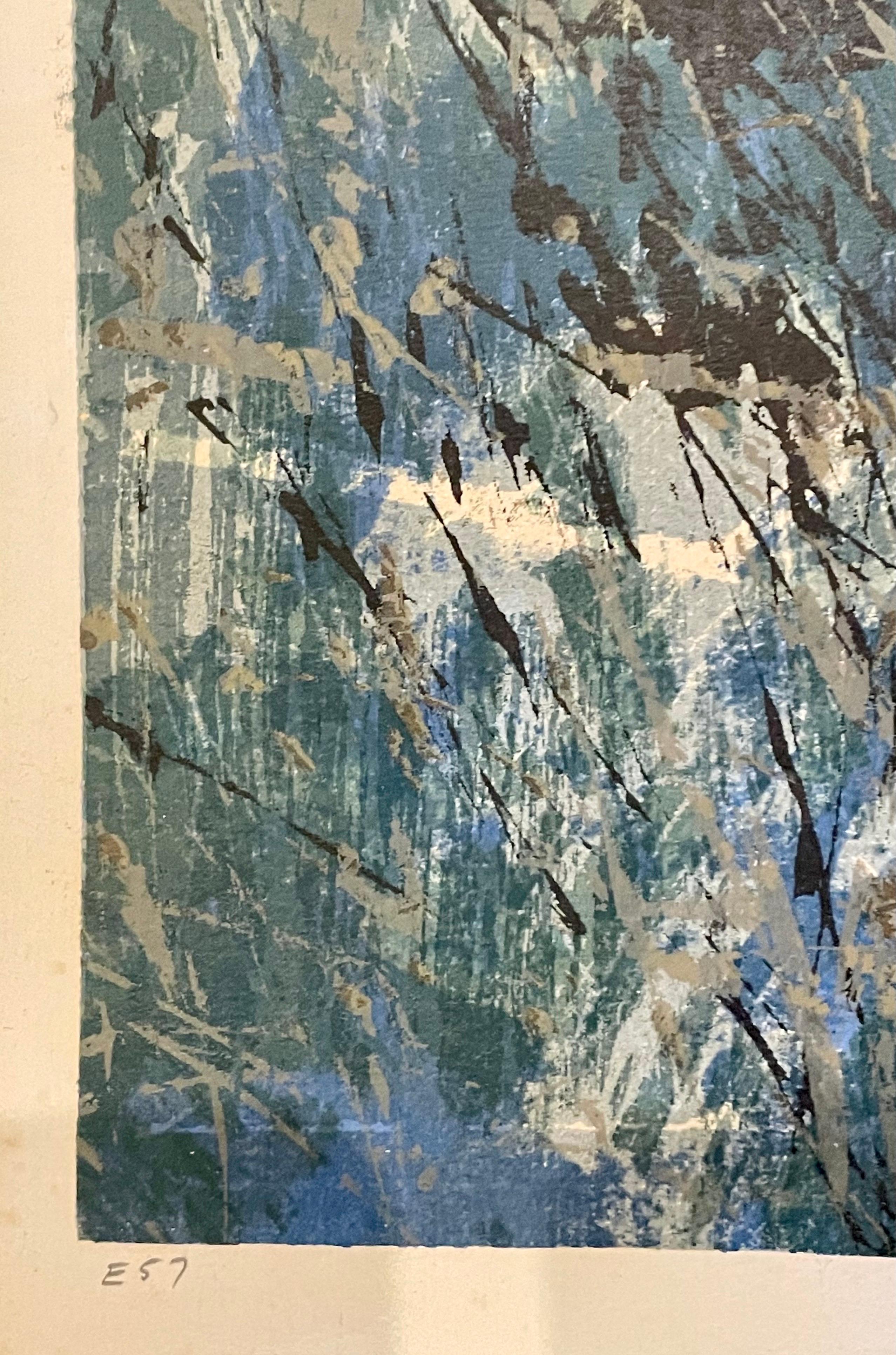 American Original Abstract Serigraph Signed Dated 1959 Title by Robert Alan Smith For Sale