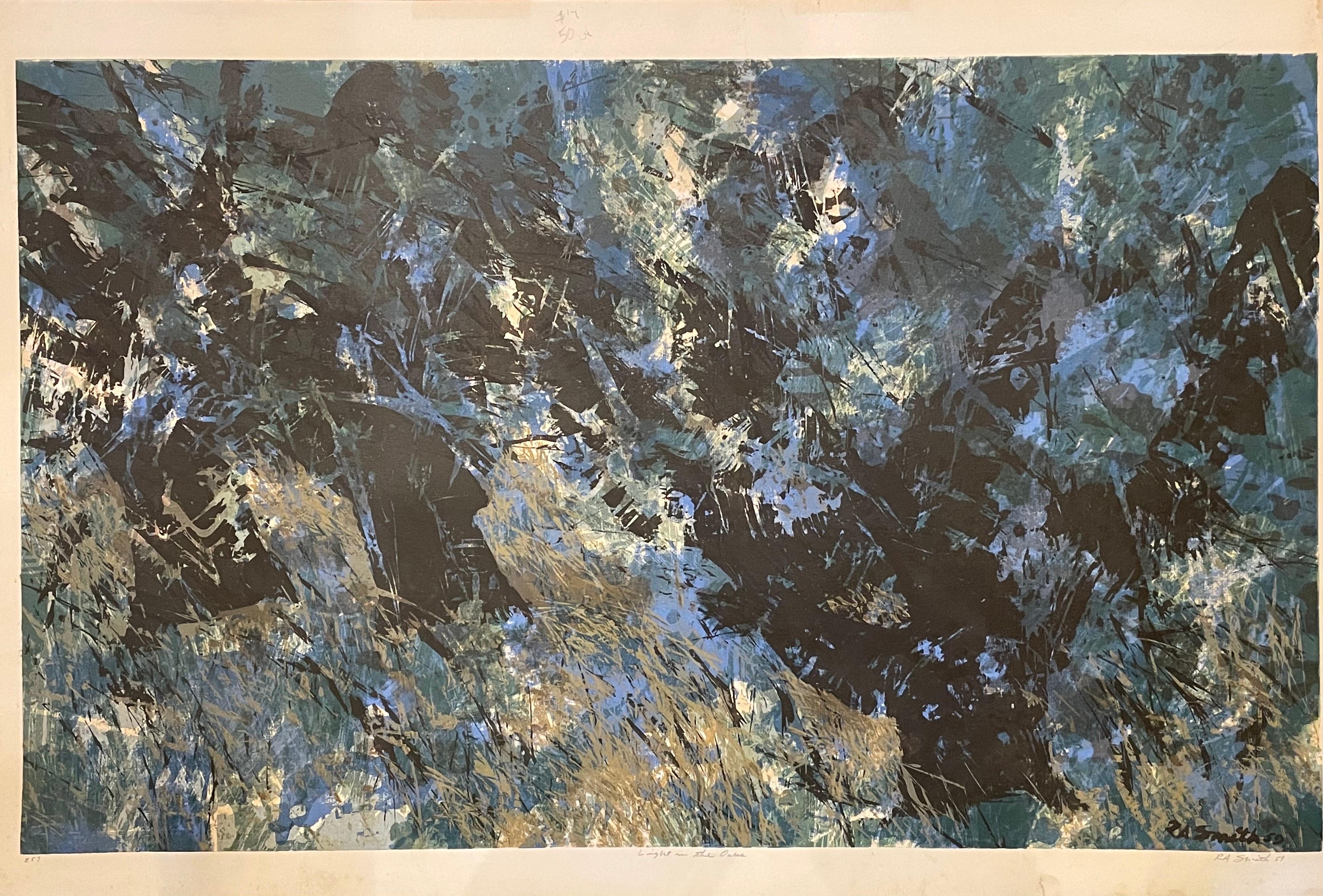 20th Century Original Abstract Serigraph Signed Dated 1959 Title by Robert Alan Smith For Sale