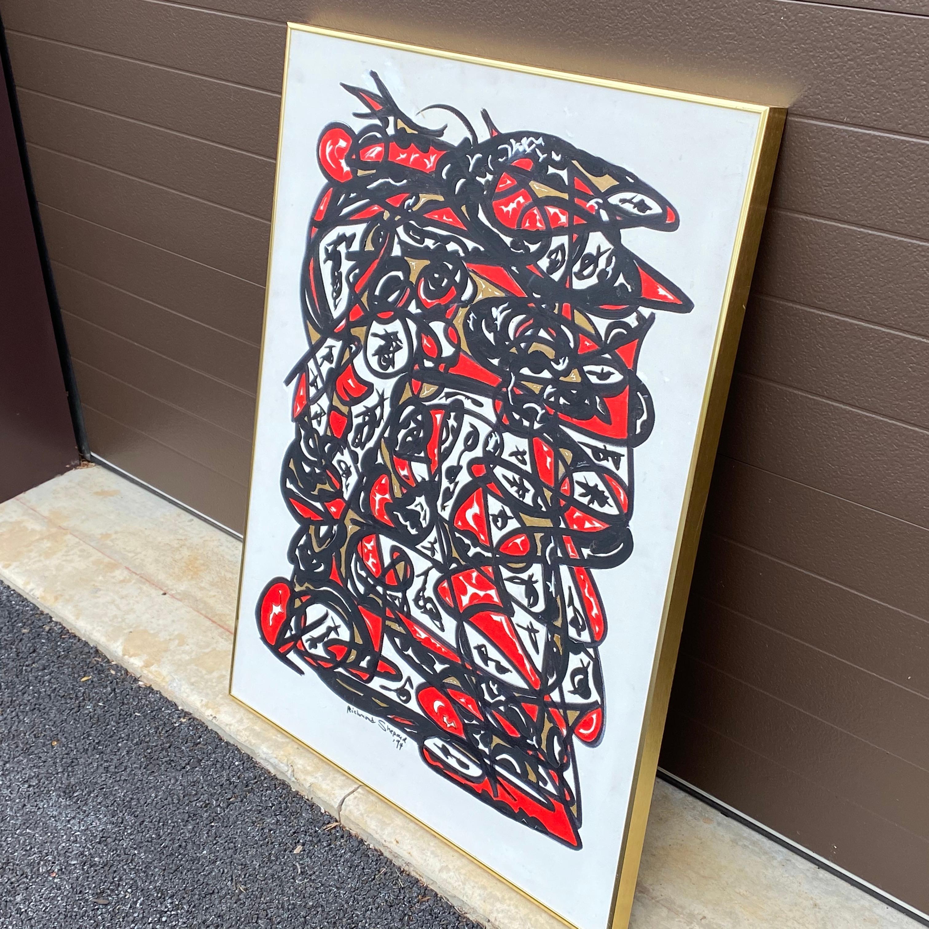 Original Abstract Street Art Painting by Richmond Shepard (1929-2019) 3