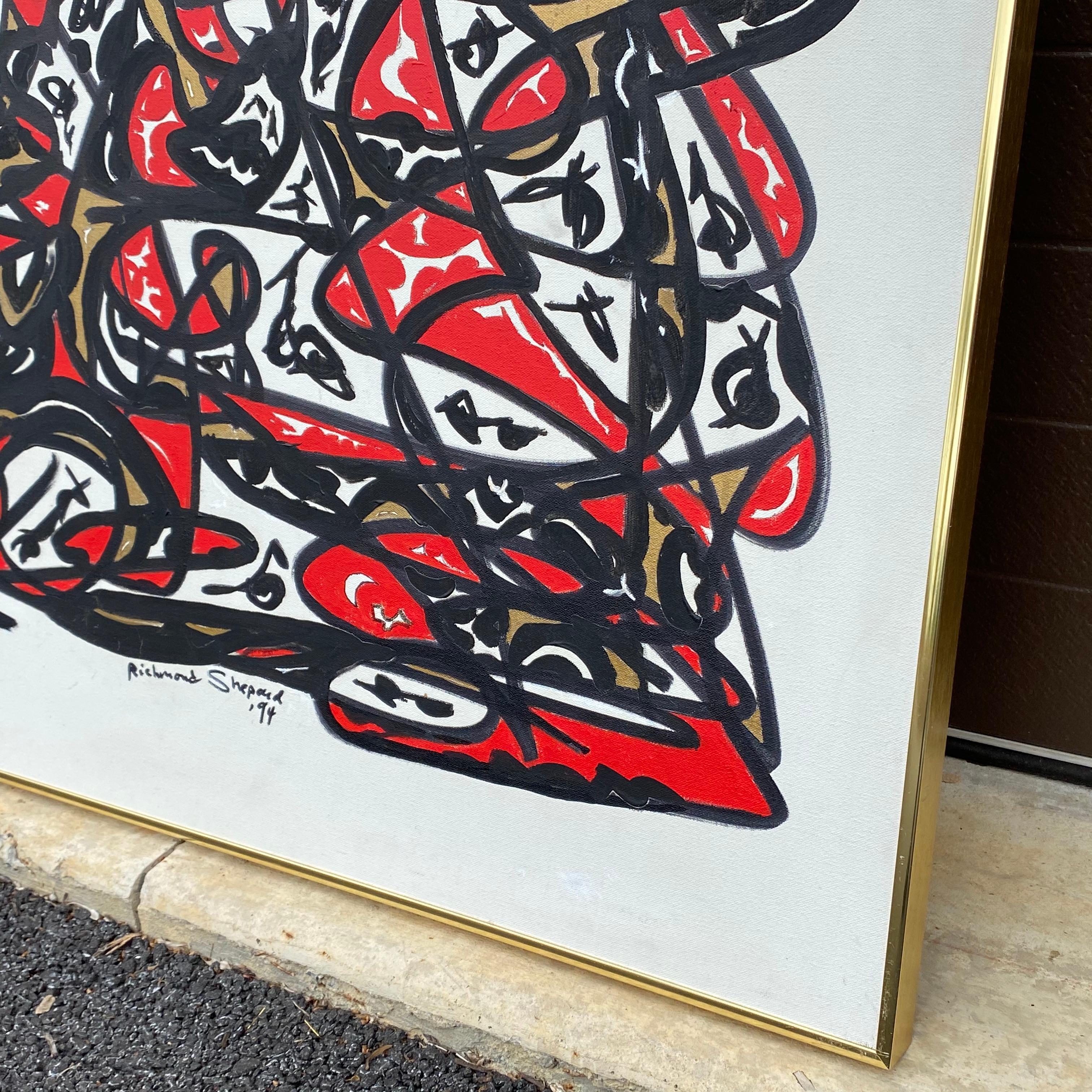 Original Abstract Street Art Painting by Richmond Shepard (1929-2019) 5