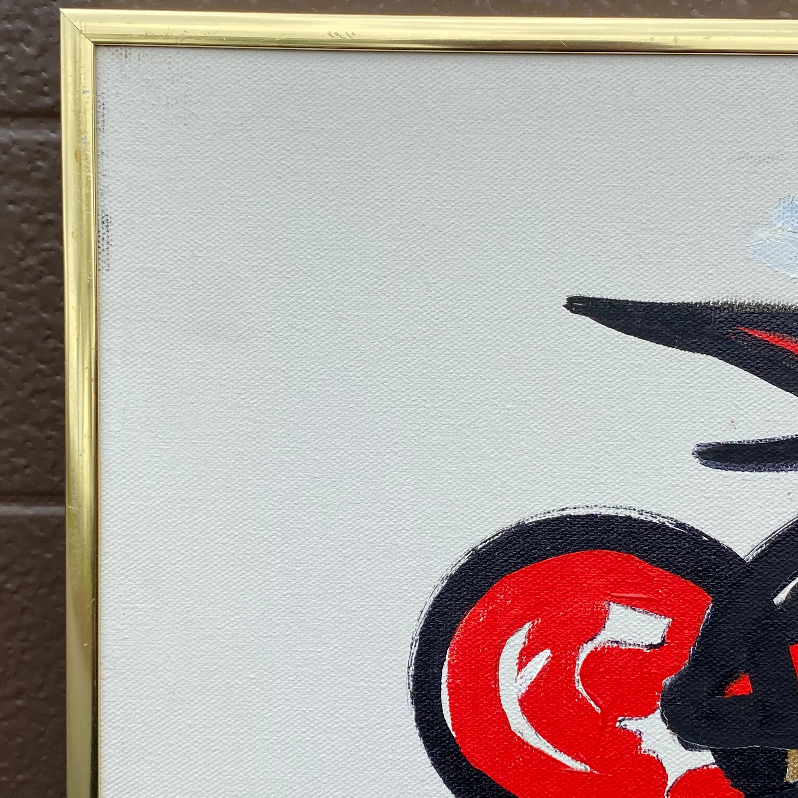 Hand-Painted Original Abstract Street Art Painting by Richmond Shepard (1929-2019)
