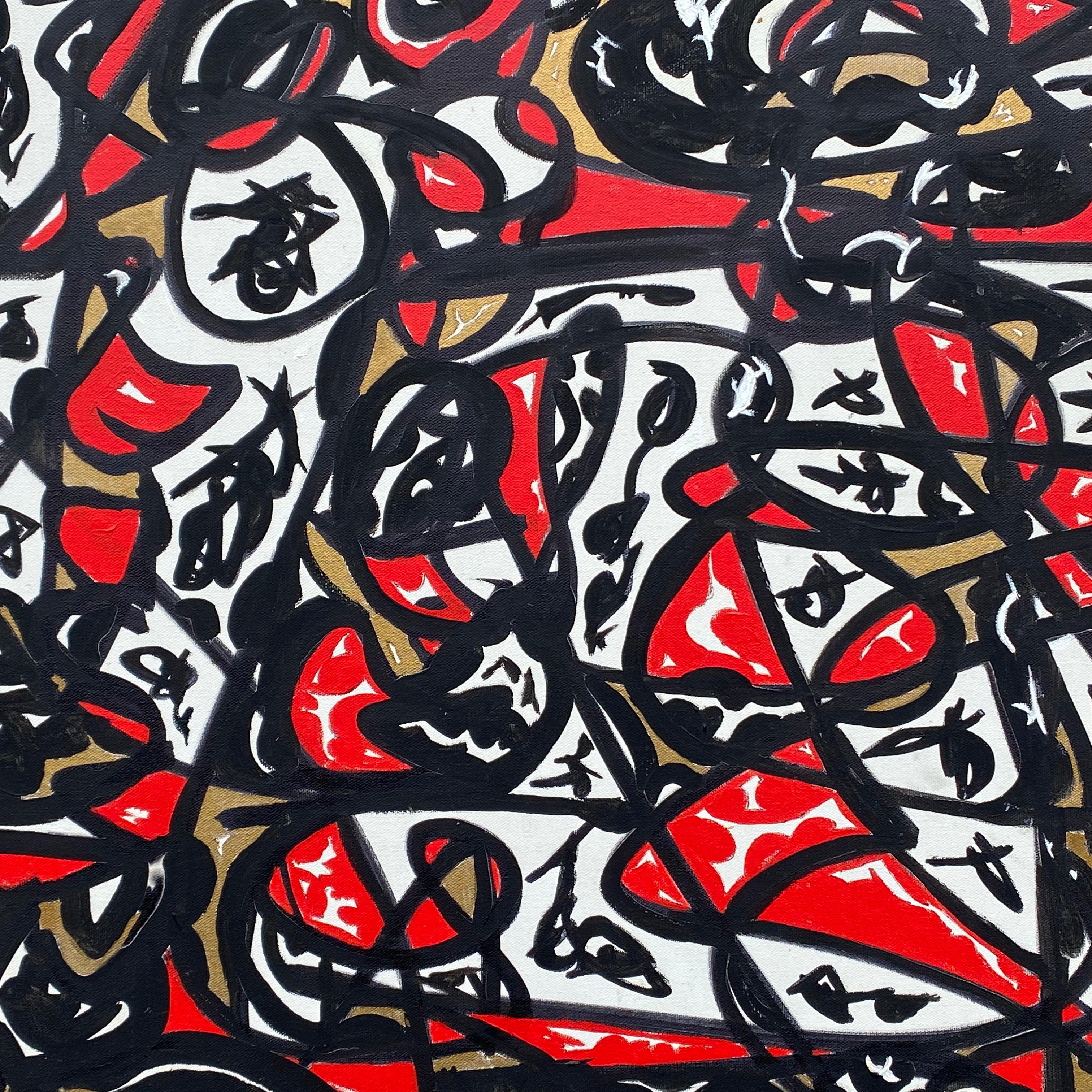 Canvas Original Abstract Street Art Painting by Richmond Shepard (1929-2019)