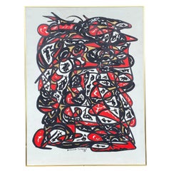 Original Abstract Street Art Painting by Richmond Shepard (1929-2019)