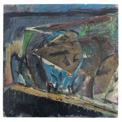 Original Acryl Abstraktes Gemälde von Warren Fischer 1989