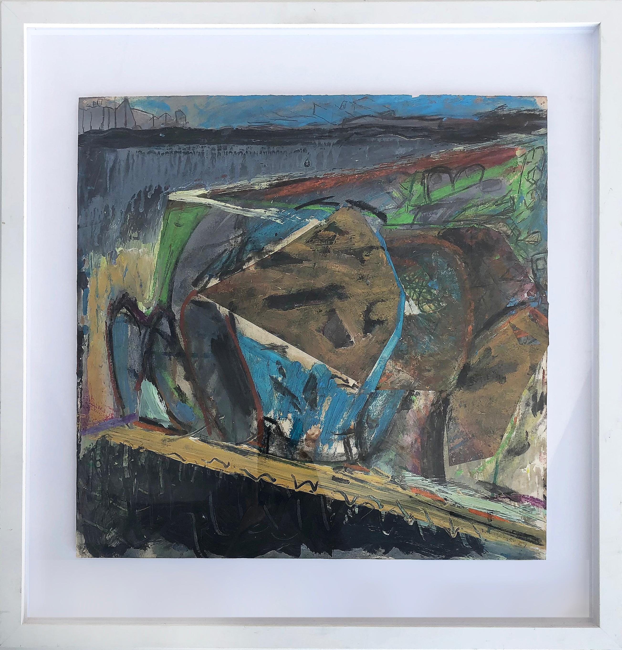 Pittura astratta originale in acrilico di Warren Fischer 1989 in vendita 3