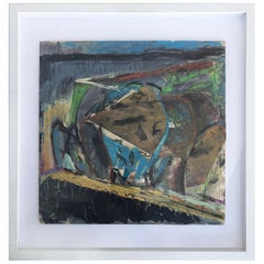 Peinture abstraite originale à l'acrylique de Warren Fischer 1989