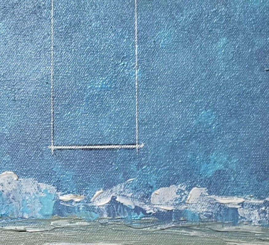 ART Original Acrylic Impressionist Landscape Painting Signed on Back Blue, Green
UPDATE: Due to agreement with 1stDibs, we'll be staying through the end of the year.
This is a unique, contemplative landscape painting with what appears to be a