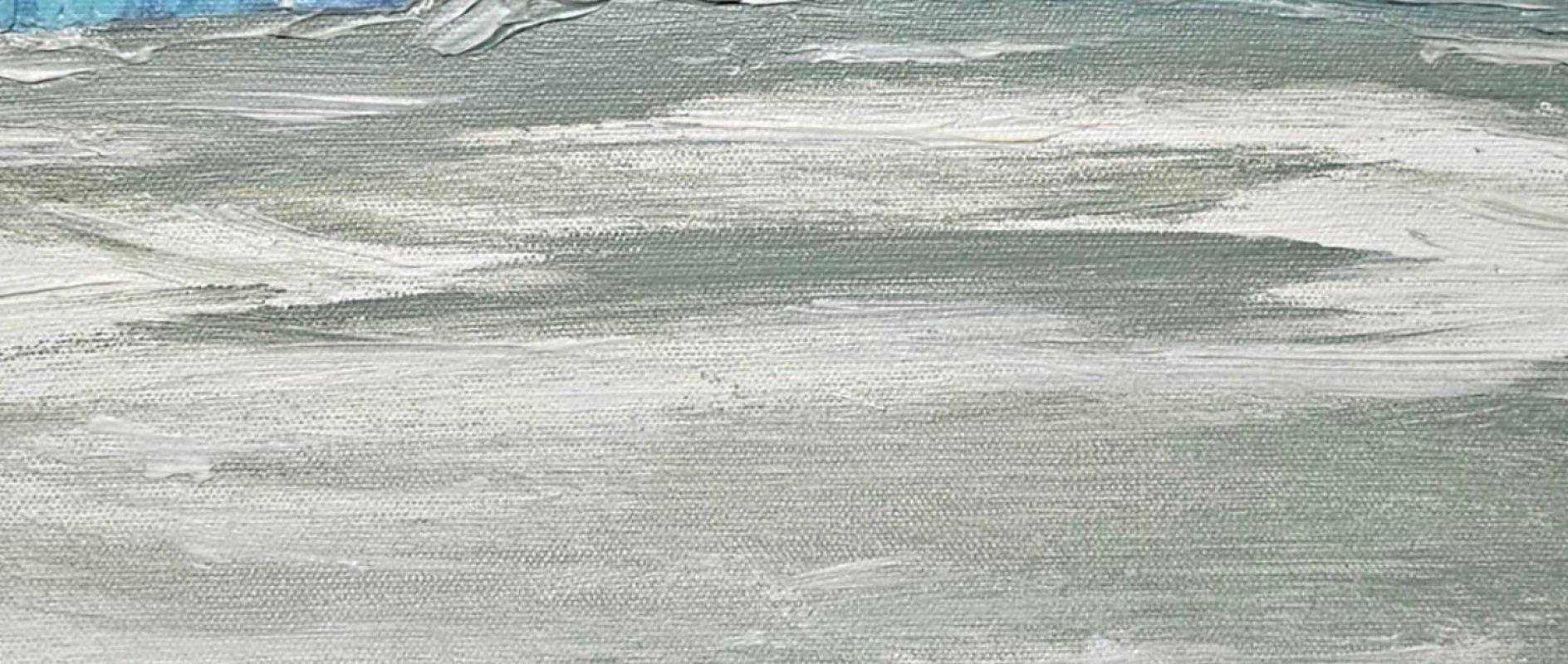 Other ART Original Acrylic Impressionist Landscape Painting Signed on Back Blue, Green For Sale