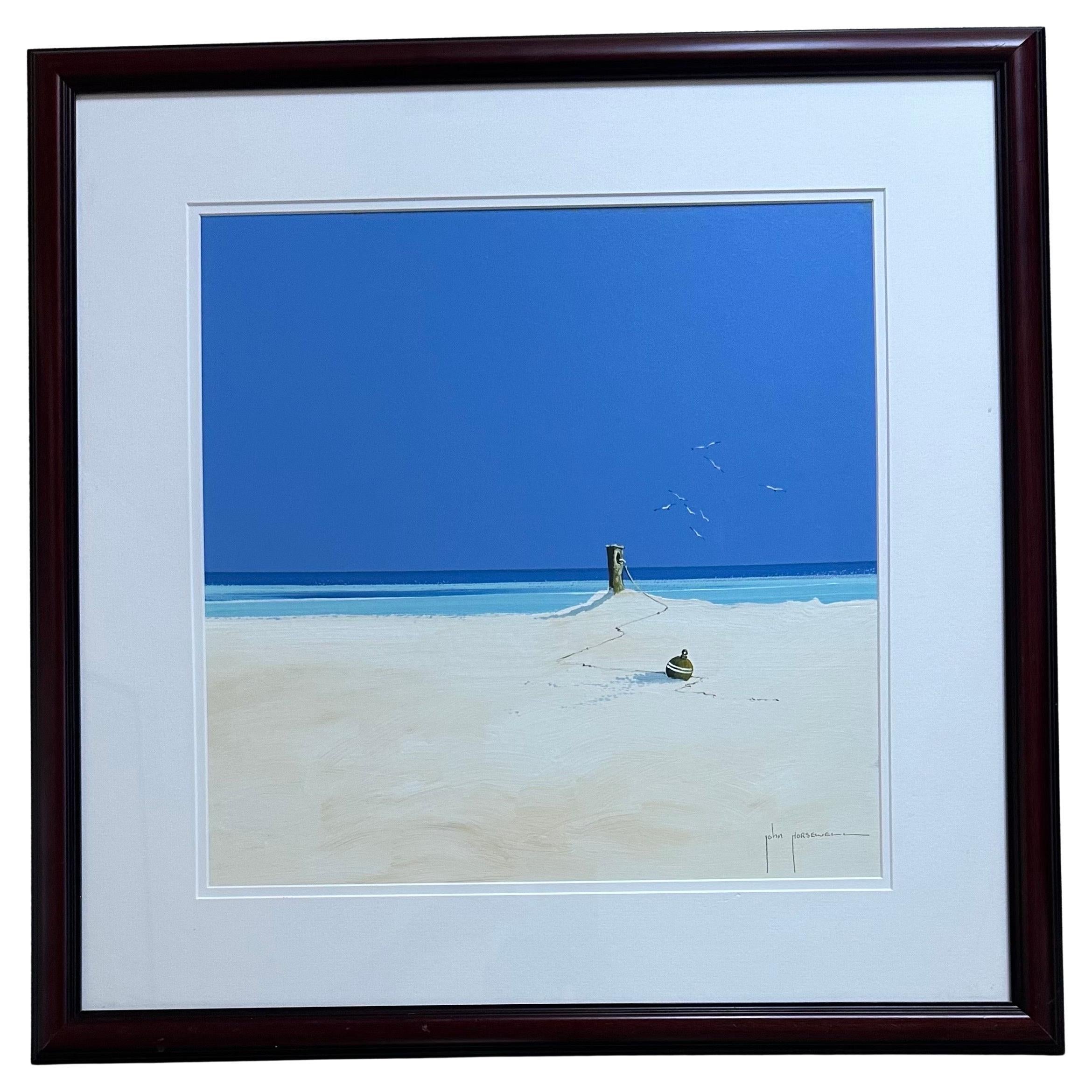 Peinture originale de paysage marin à l'acrylique sur carton par John Horsewell en vente 4