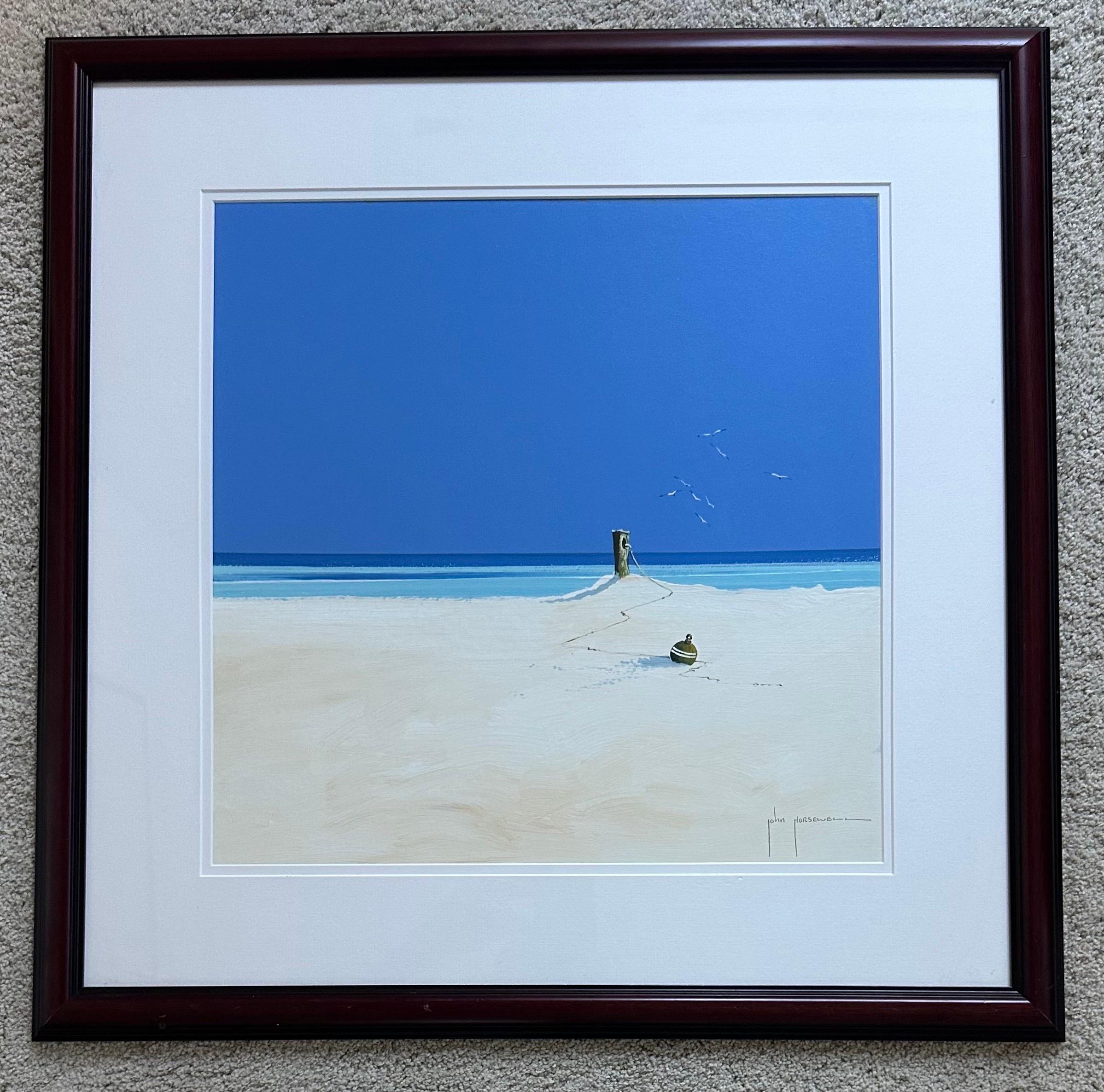 Américain Peinture originale de paysage marin à l'acrylique sur carton par John Horsewell en vente