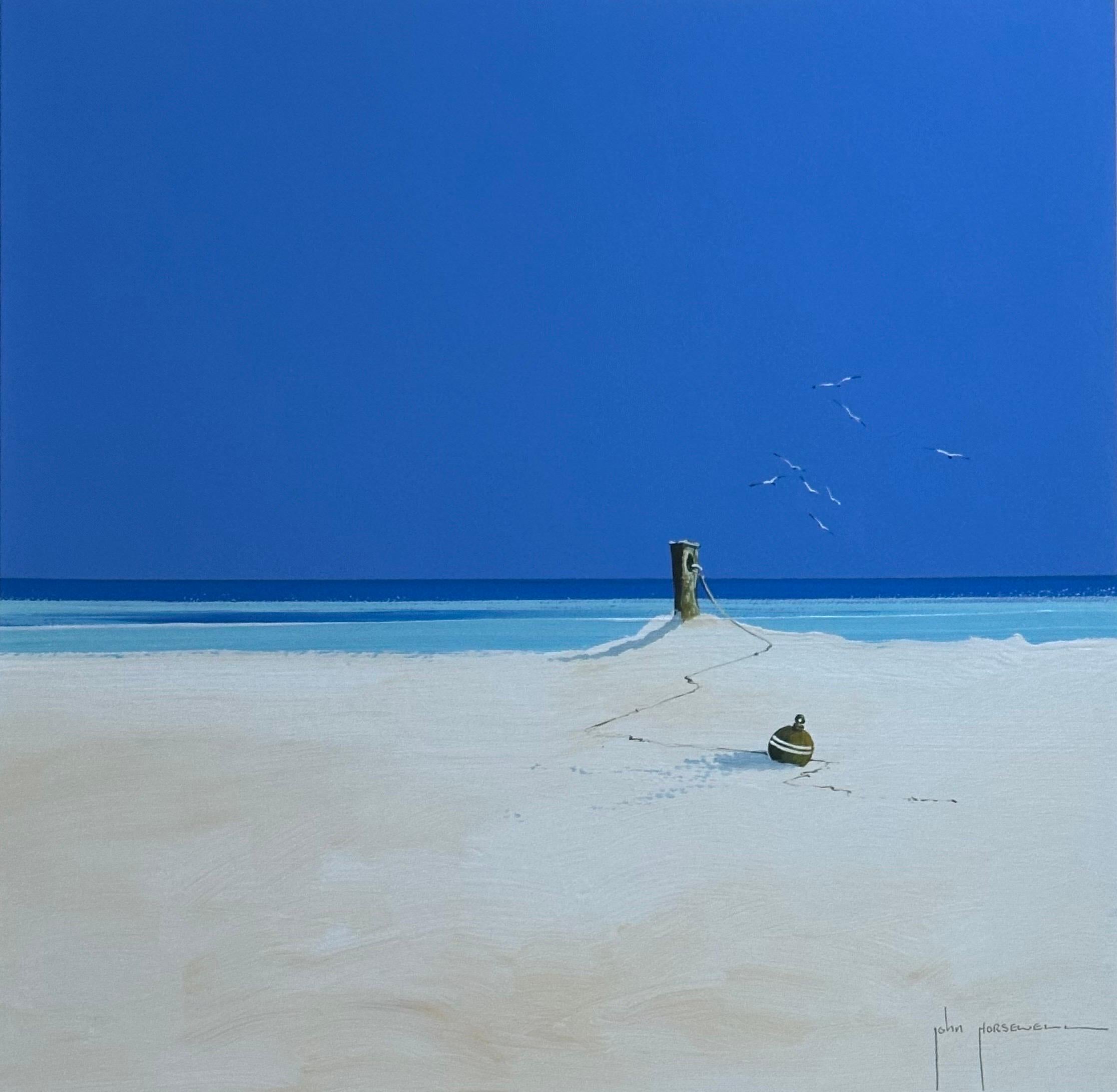 Peint à la main Peinture originale de paysage marin à l'acrylique sur carton par John Horsewell en vente