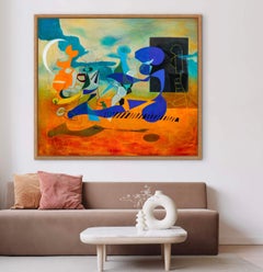 Isabel Brinck Original Abstraktes Gemälde auf Leinwand mit dem Titel "Kismet"
