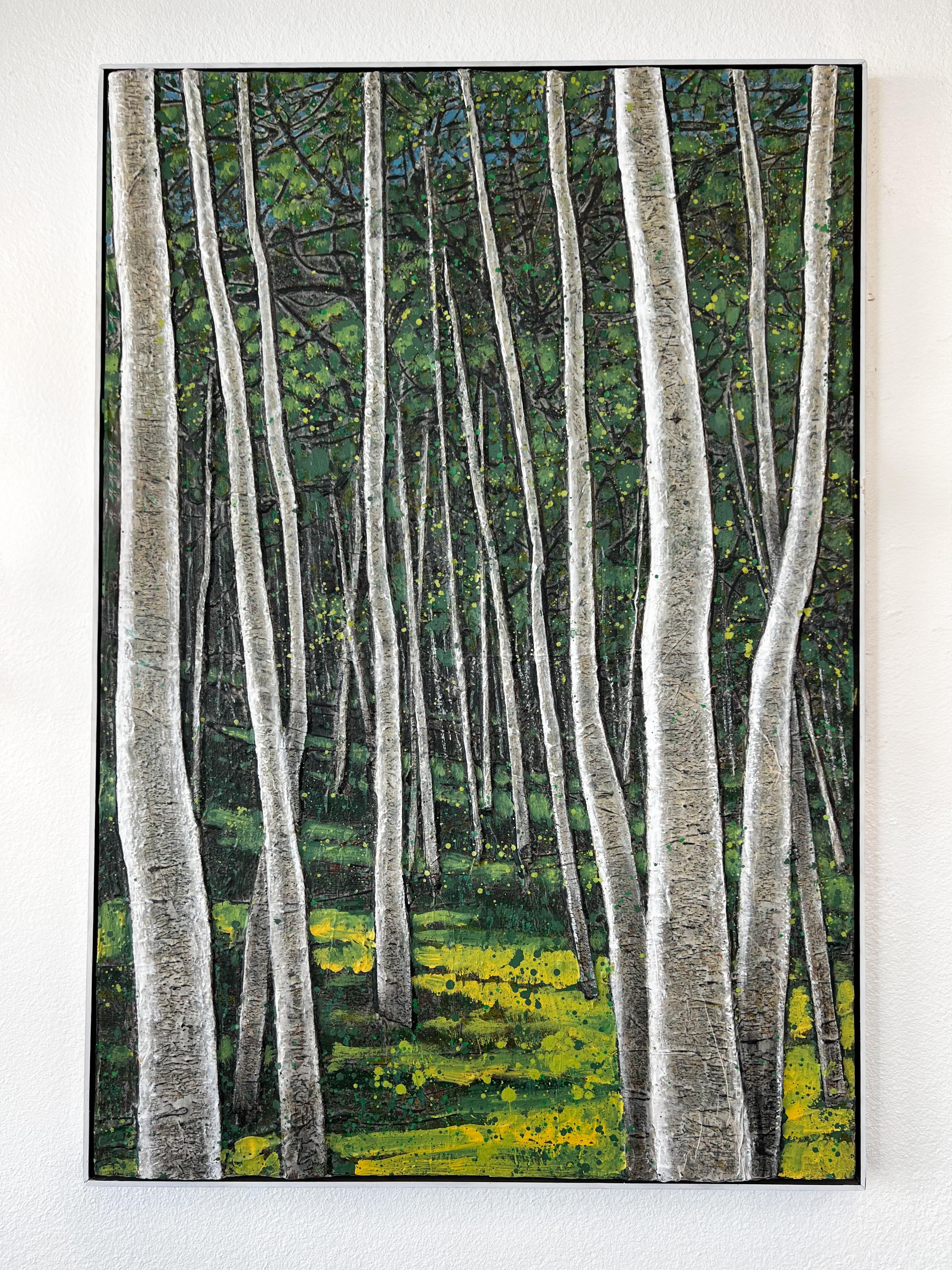 Mid-Century Modern Original Acrylic Painting by Ruth Dicker (American, 1919-2004)