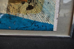 Original Acrylic Painting on Paper by Jan Stussy One Eye Man in a Moth Mask