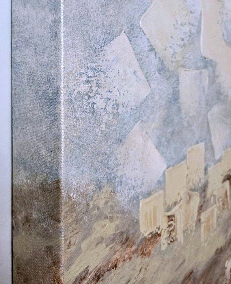 Altro Pittura originale di paesaggio in acrilico, firmata sul retro. in vendita