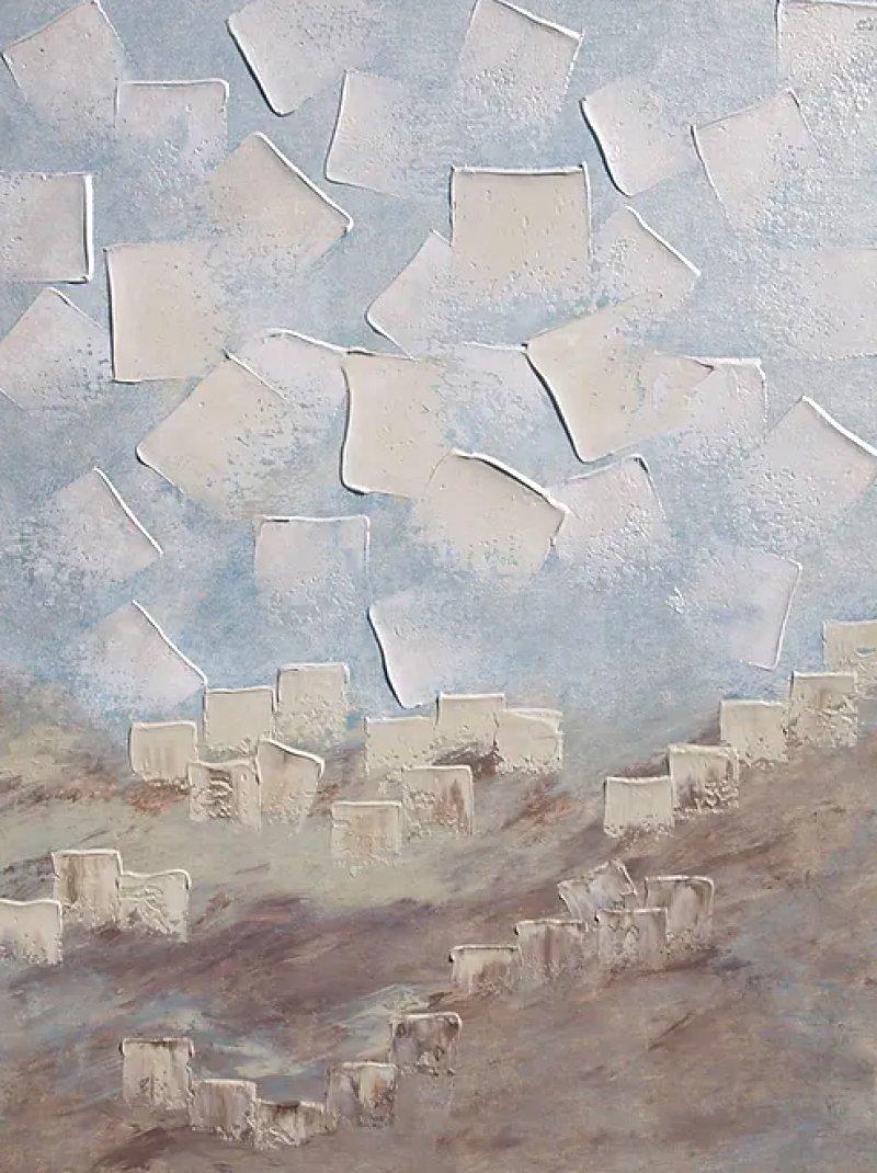 XXI secolo e contemporaneo Pittura originale di paesaggio in acrilico, firmata sul retro. in vendita