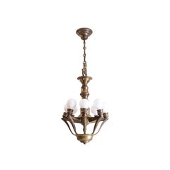 Original Adolf Loos & Karel Lhota Chandelier Villa Kapsa Prague, Art Deco 1930