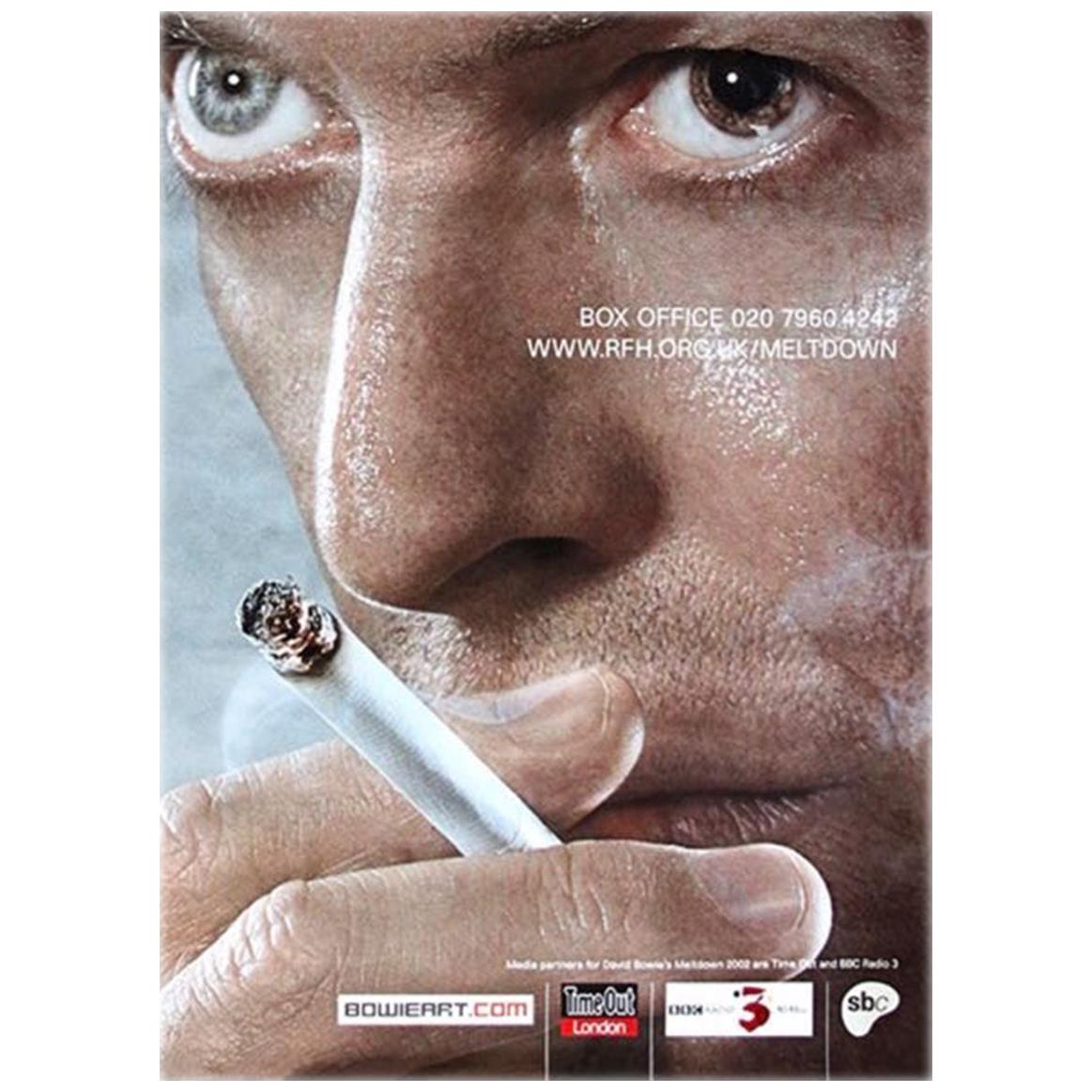 Original "Adshel" Poster for David Bowie Meltdown Tour, 2002 For Sale