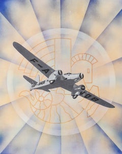 Original Air France Poster, Flamenco, Kimono, Sombrero, Kilt, Dewoitine, 1935