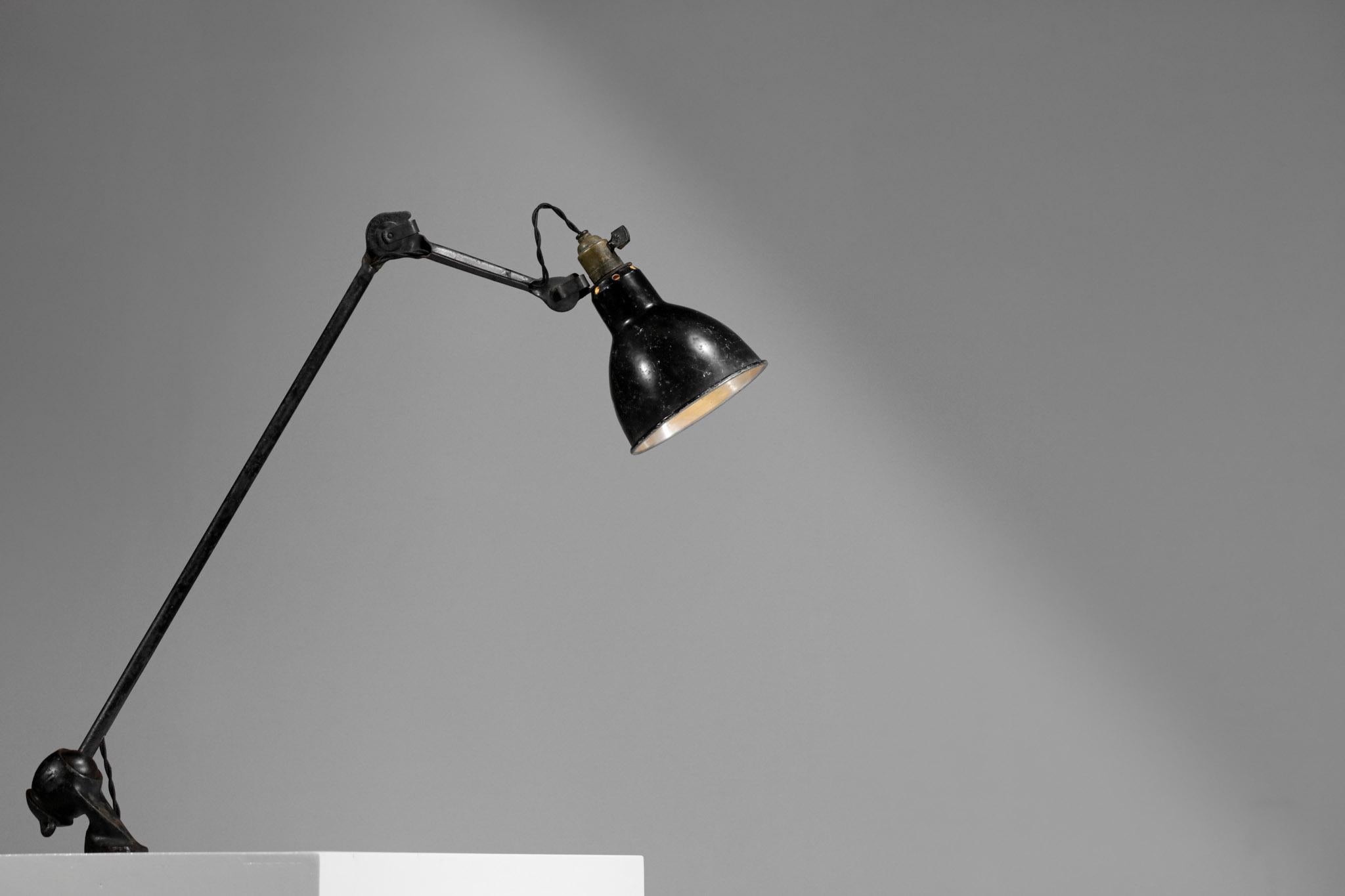 Mid-20th Century Original Albert Albin Gras Metal Workshop Lamp Table Le Corbusier 1940, F009