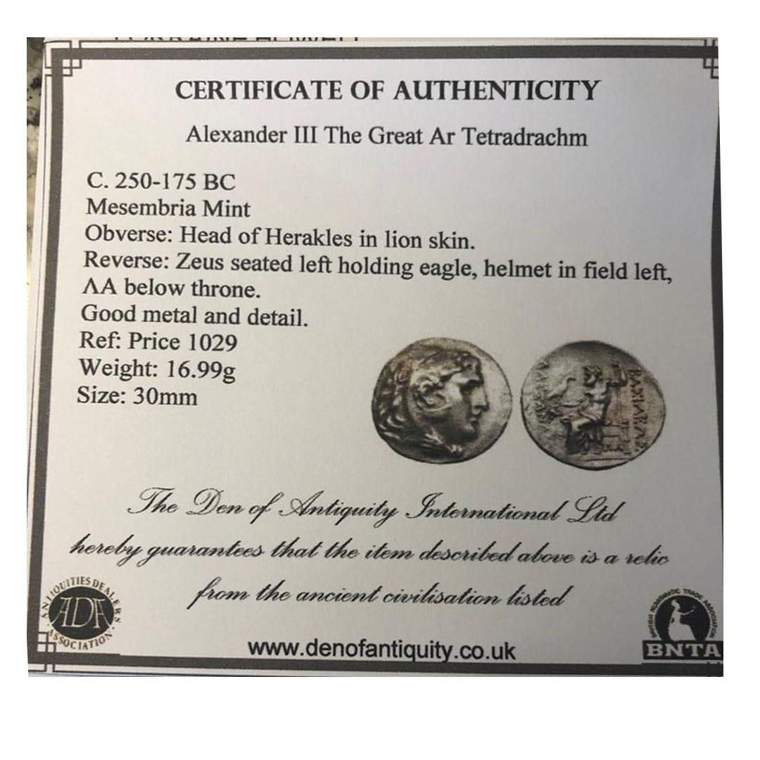 Brilliant Cut Original Alexander The Great Coin 18ct Yellow Gold Diamond Pendant C. 250 BC For Sale