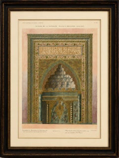 Original Alexandre Raymond Lithograph of the Ulu Mosque Mihrab, Bursa, 1924