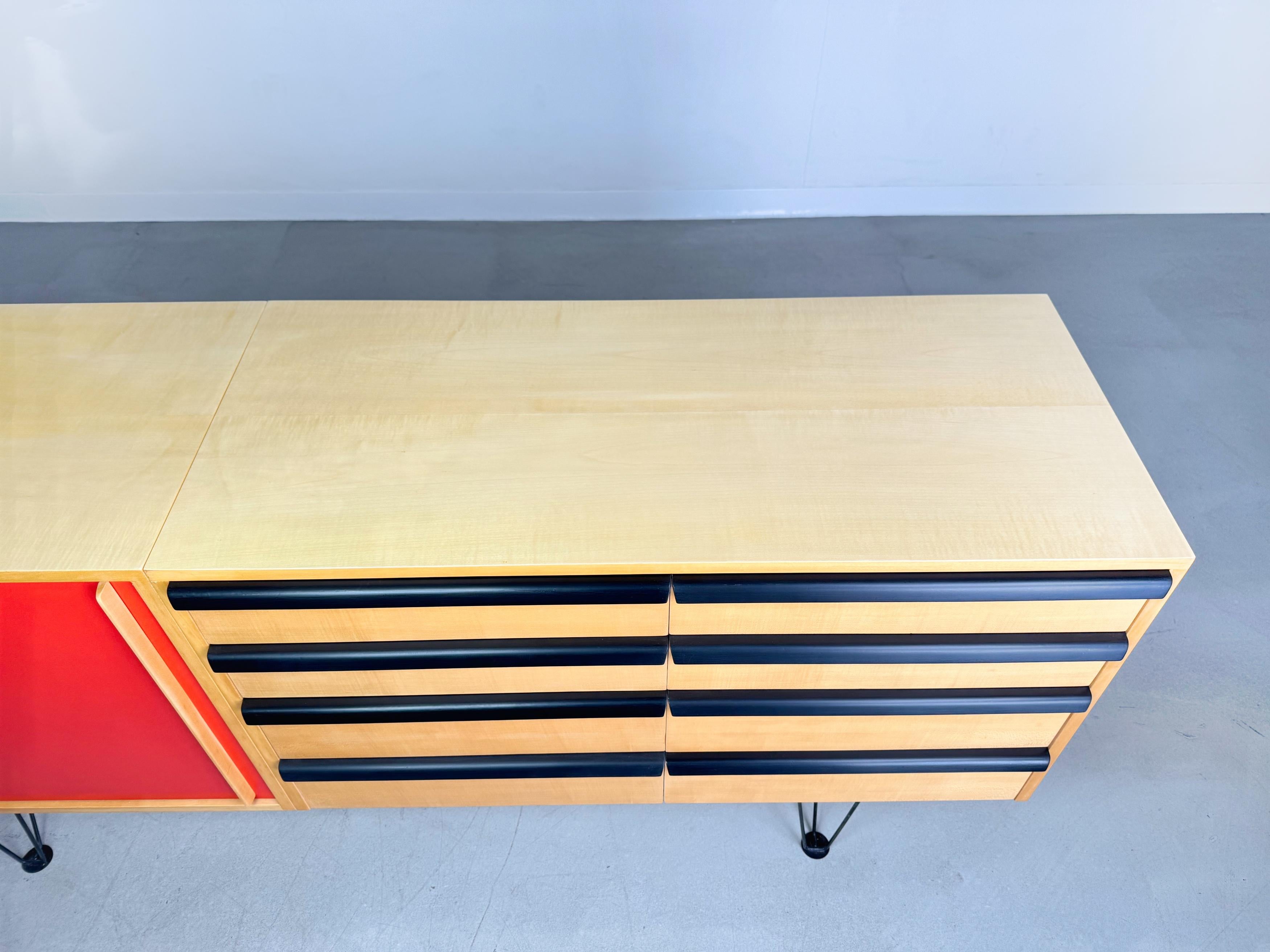 Original Alfred Altherr Sideboard Freba 330cm Schweiz 1950er Jahre im Angebot 8