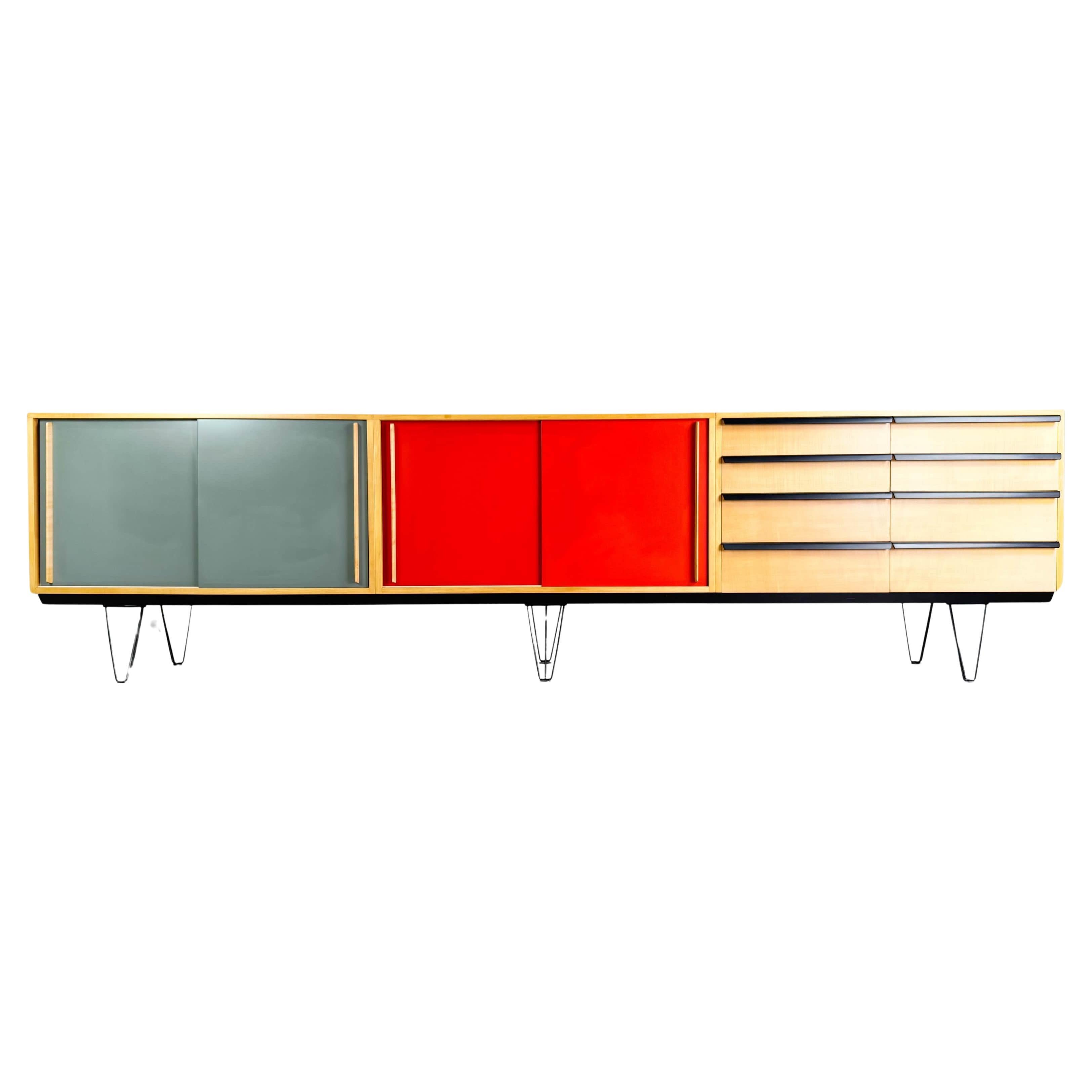 Original Alfred Altherr Sideboard Freba 330cm Schweiz 1950er Jahre