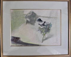 Original Alfred Opisso Cardona Watercolor Painting of a Dancing Ballerina