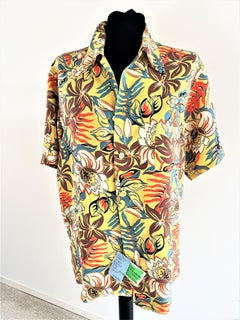 Original ALOHA vintage shirt complex 1940s Rayon, Hawaiian botanical by Jantzen