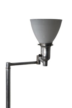 Alluminio originale  Lampada da terra a braccio oscillante Van Nessen