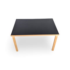 Original Alvar Aalto 81B Esstisch Artek Linoleum schwarz Birke