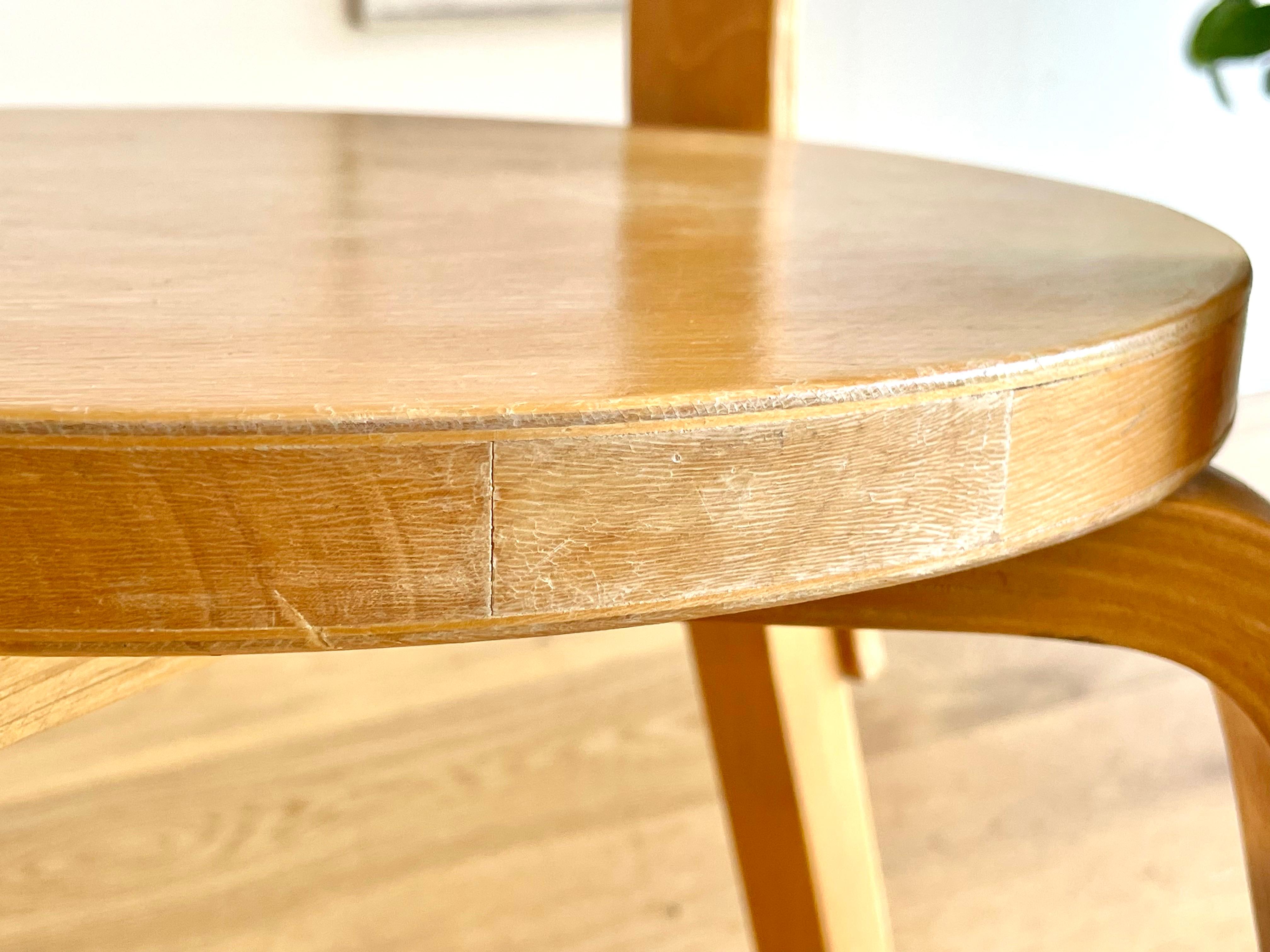 Sedia per bambini originale Alvar Aalto N65 della metà del XX secolo in legno di betulla in vendita 6
