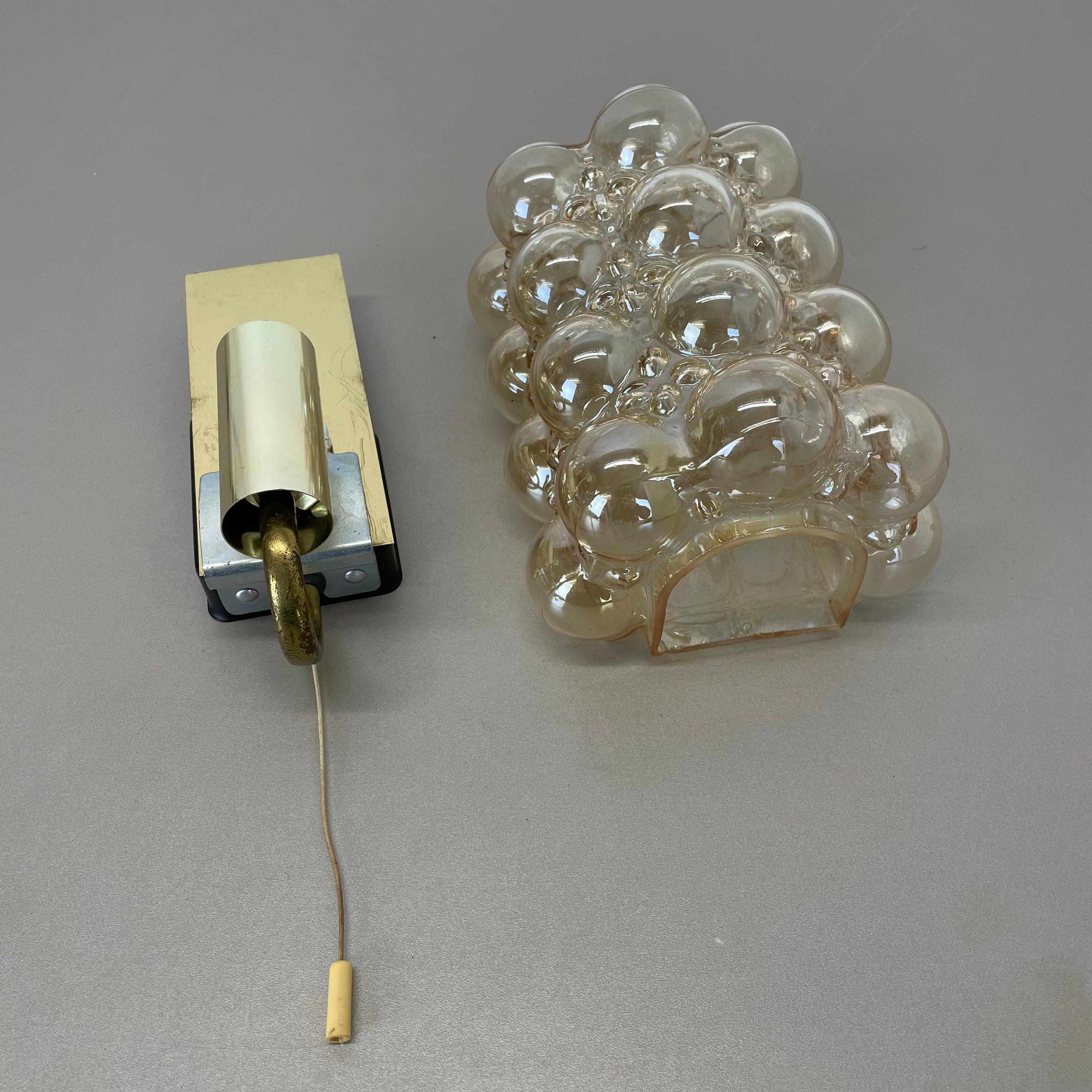 Original Amber Glass Wall Light Sconces Helena Tynell Glashütte Limburg, 1960s For Sale 9