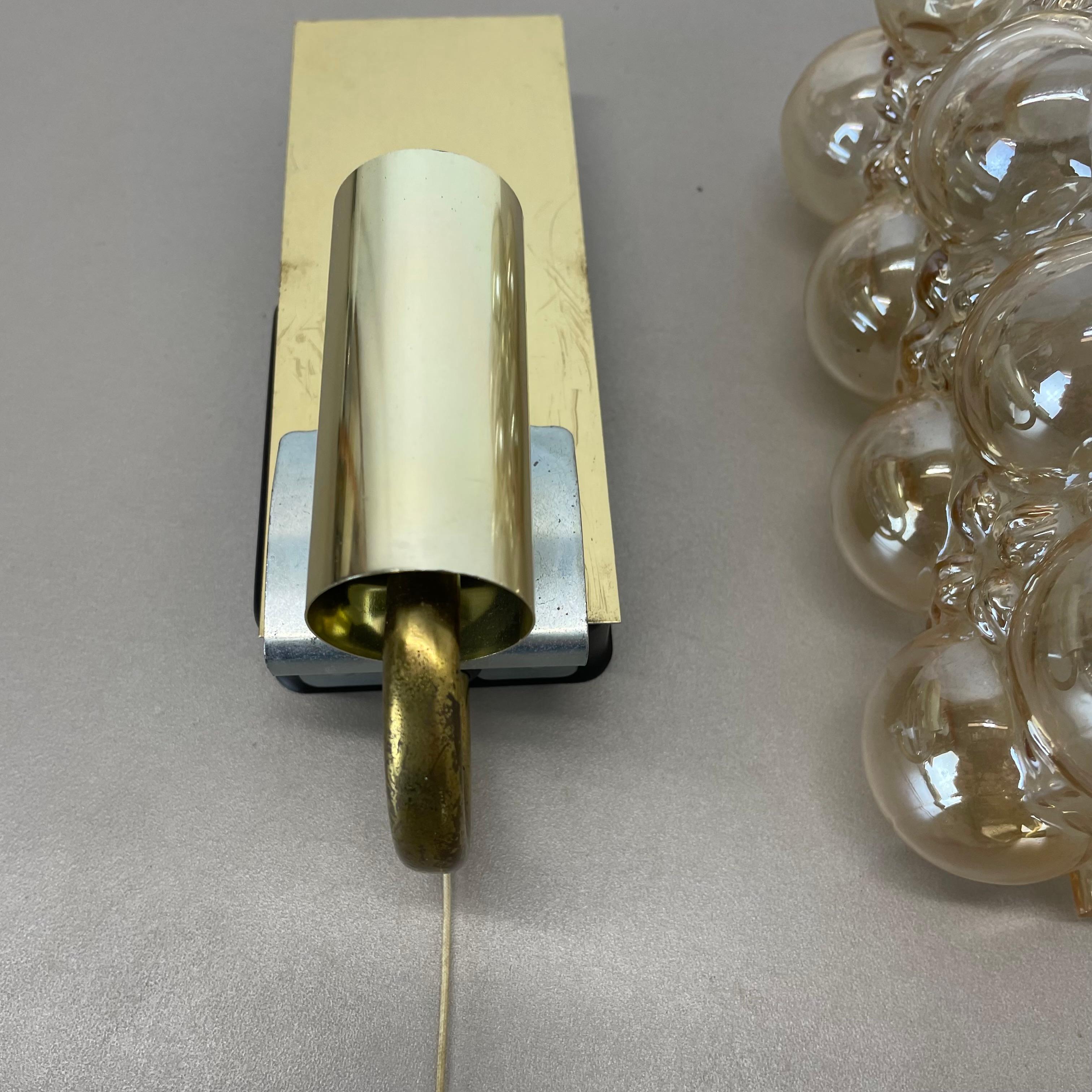 Original Amber Glass Wall Light Sconces Helena Tynell Glashütte Limburg, 1960s For Sale 10