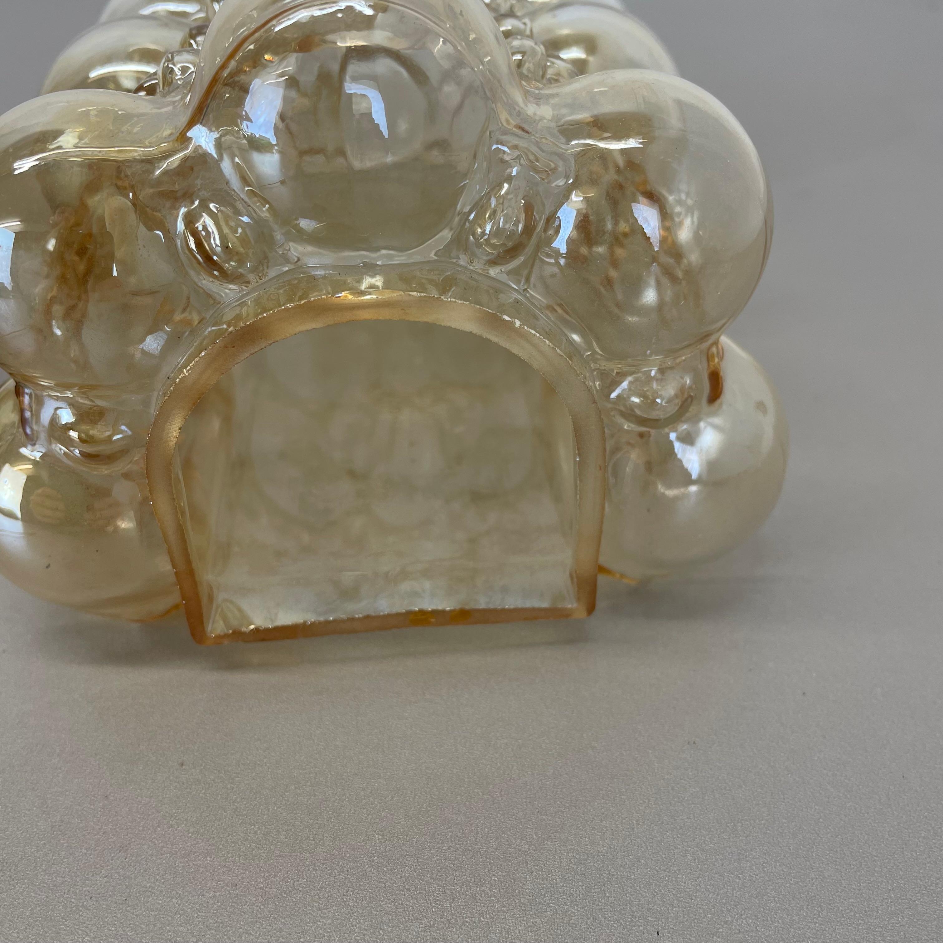 Original Amber Glass Wall Light Sconces Helena Tynell Glashütte Limburg, 1960s For Sale 12