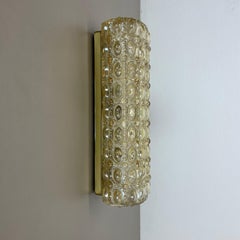 Original Amber Glass Wall Light Sconces Helena Tynell Glashütte Limburg, 1960s