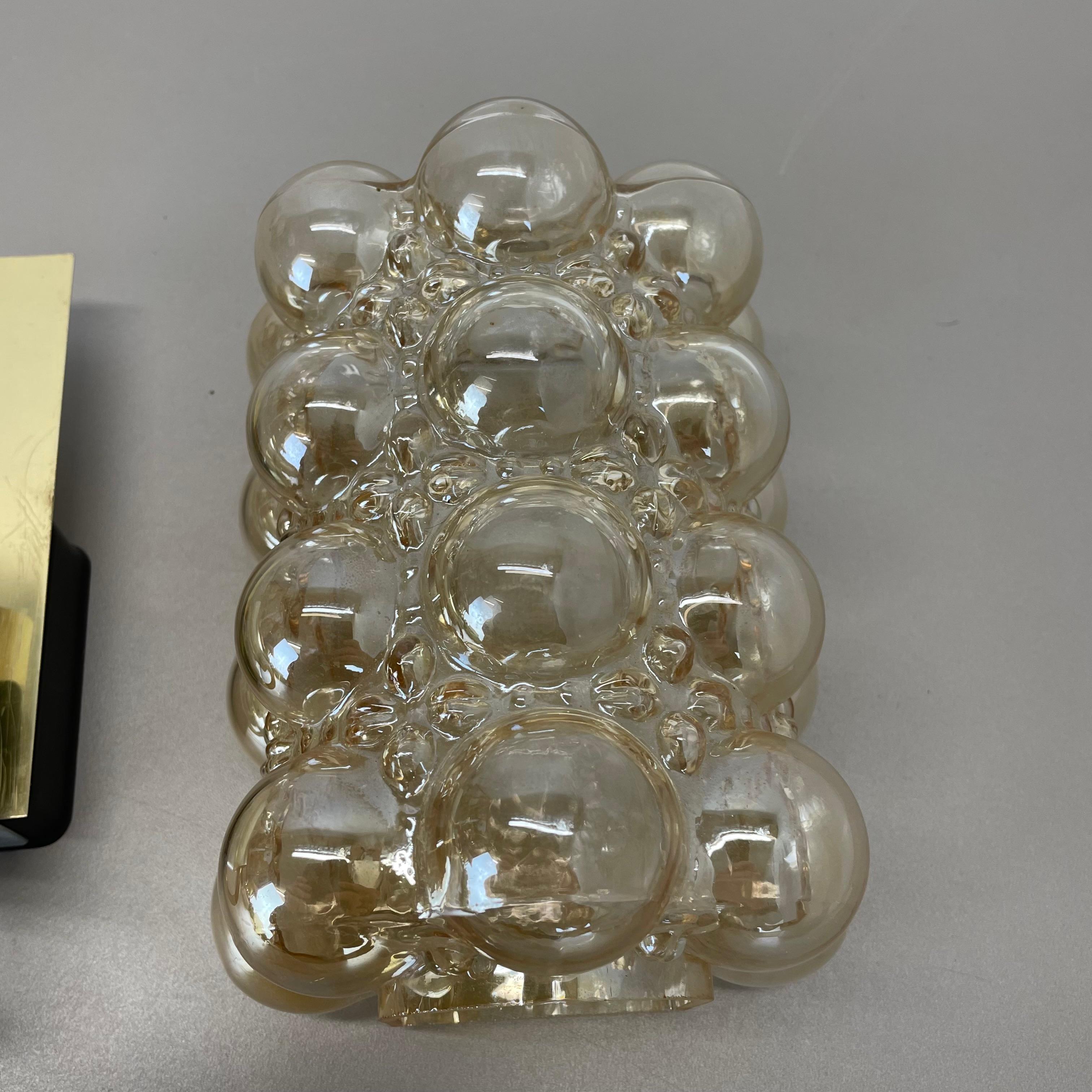 Original Amber Glass Wall Light Sconces Helena Tynell Glashütte Limburg, 1960s For Sale 13