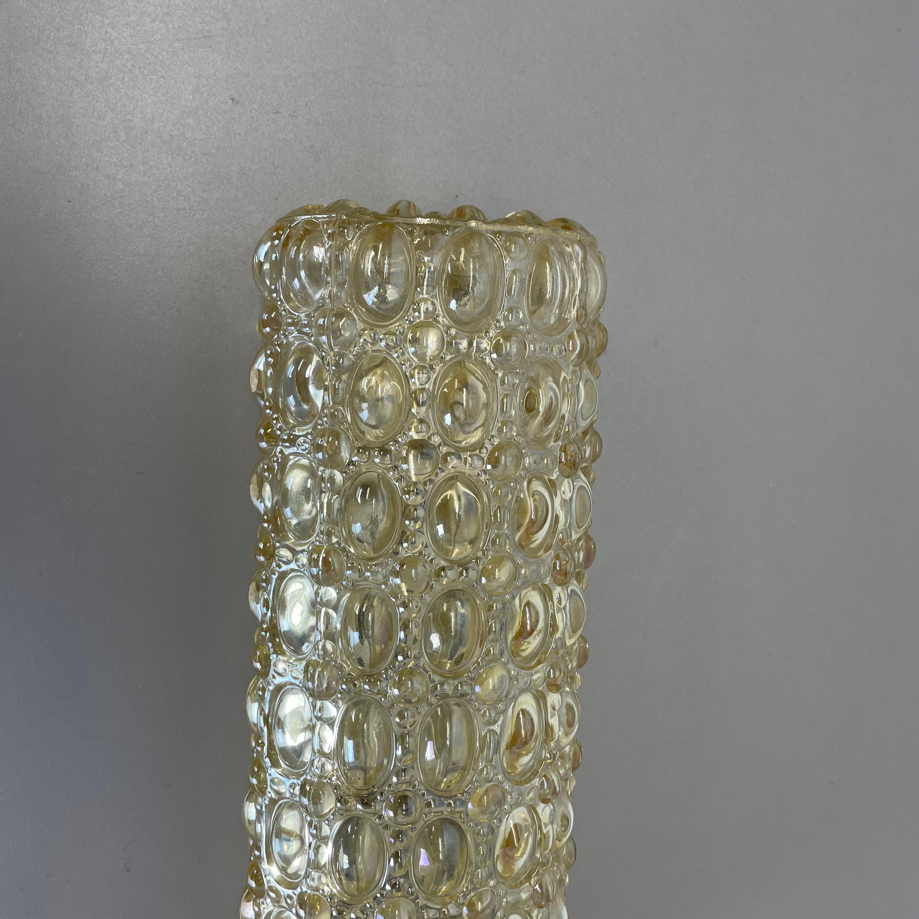 Original Amber Glass Wall Light Sconces Helena Tynell Glashütte Limburg, 1960s 1