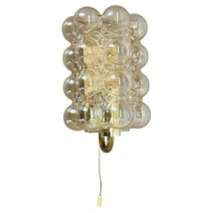 Original Amber Glass Wall Light Sconces Helena Tynell Glashütte Limburg, 1960s